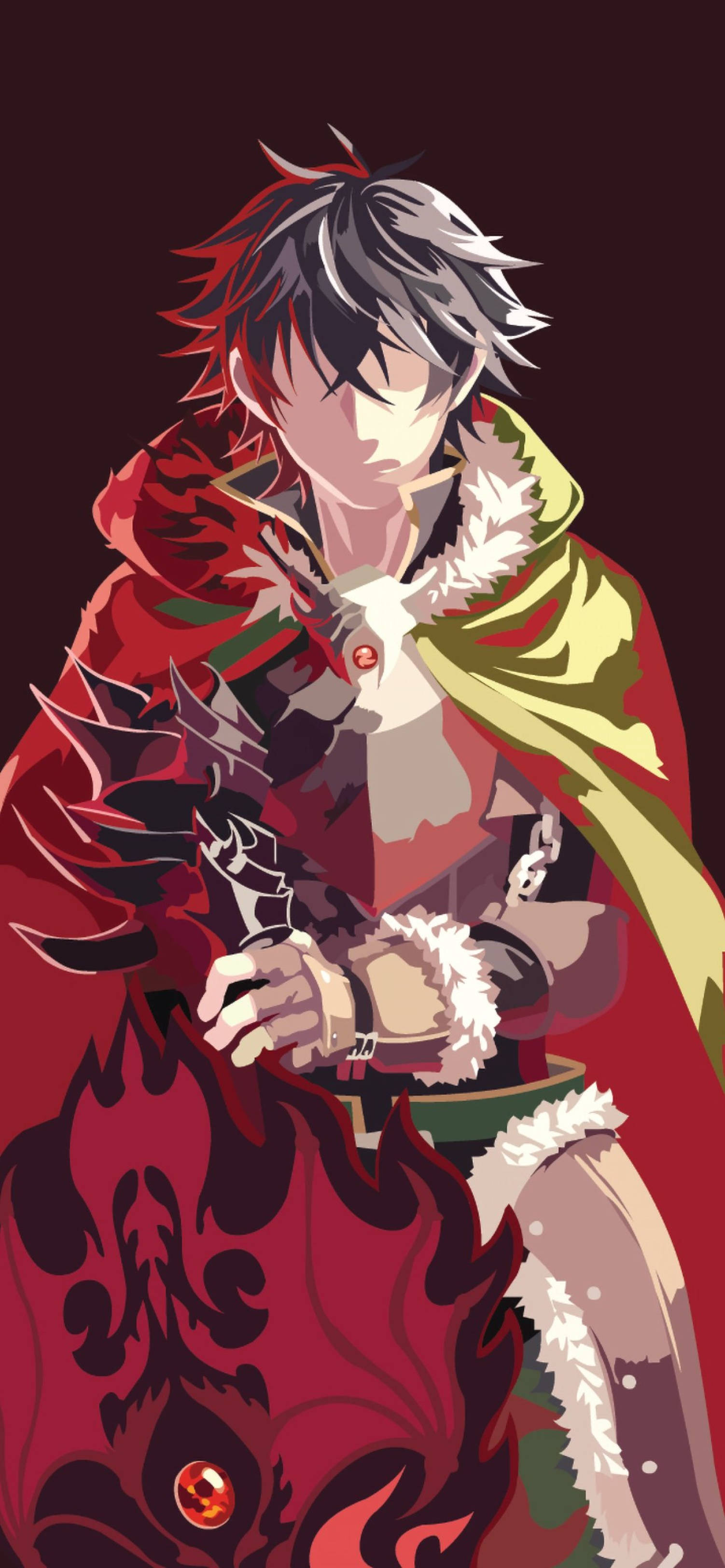 Picha ya 4K ya Shield Hero Naofumi Iwatani kwa iPhone Picha ya Ukuta