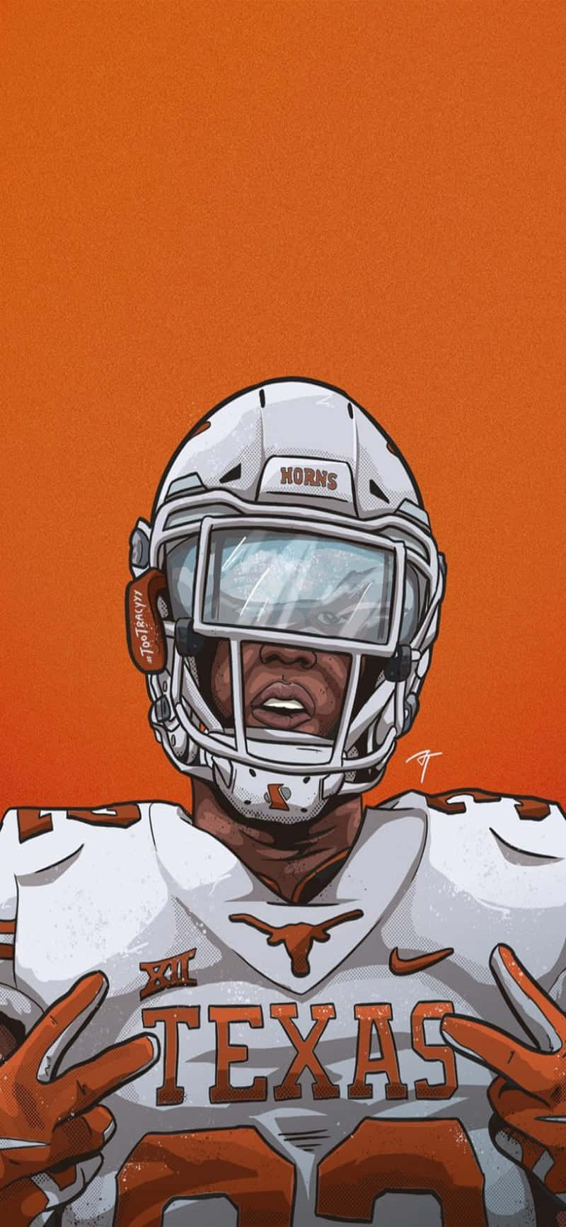 Picha ya Asili ya iPhone ya Texas Longhorns ya Rangi ya Chungwa Picha ya Ukuta