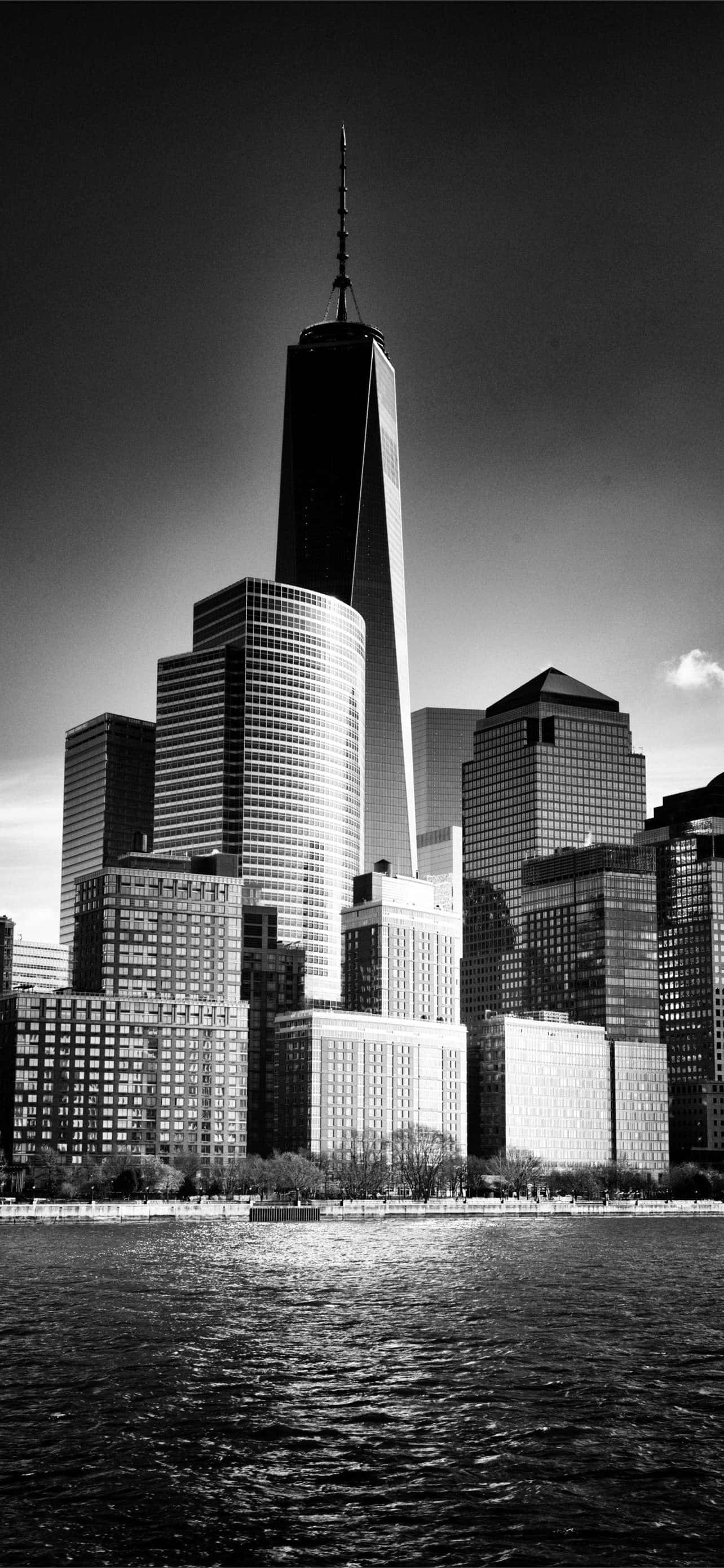 Picha ya Black And White ya Freedom Tower Picha ya Ukuta