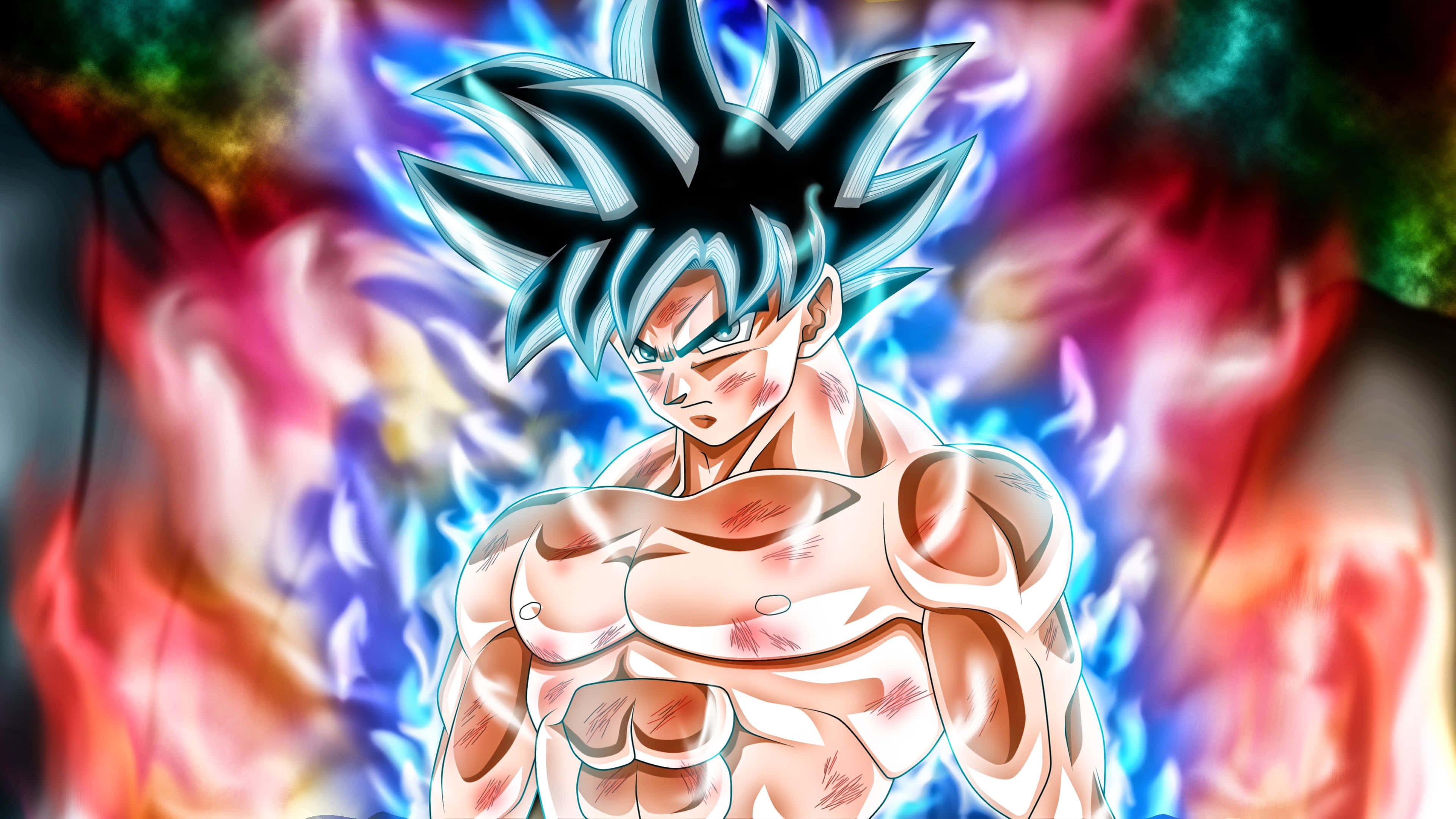 Picha ya Blue Flame Dragon Ball Super Picha ya Ukuta