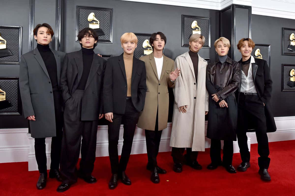 Picha ya BTS kwenye Tuzo za Grammy 2020 Picha ya Ukuta