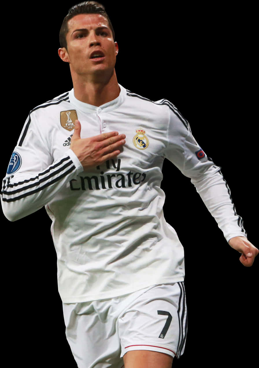 Picha ya Cristiano Ronaldo Akichezea Real Madrid Picha ya Ukuta