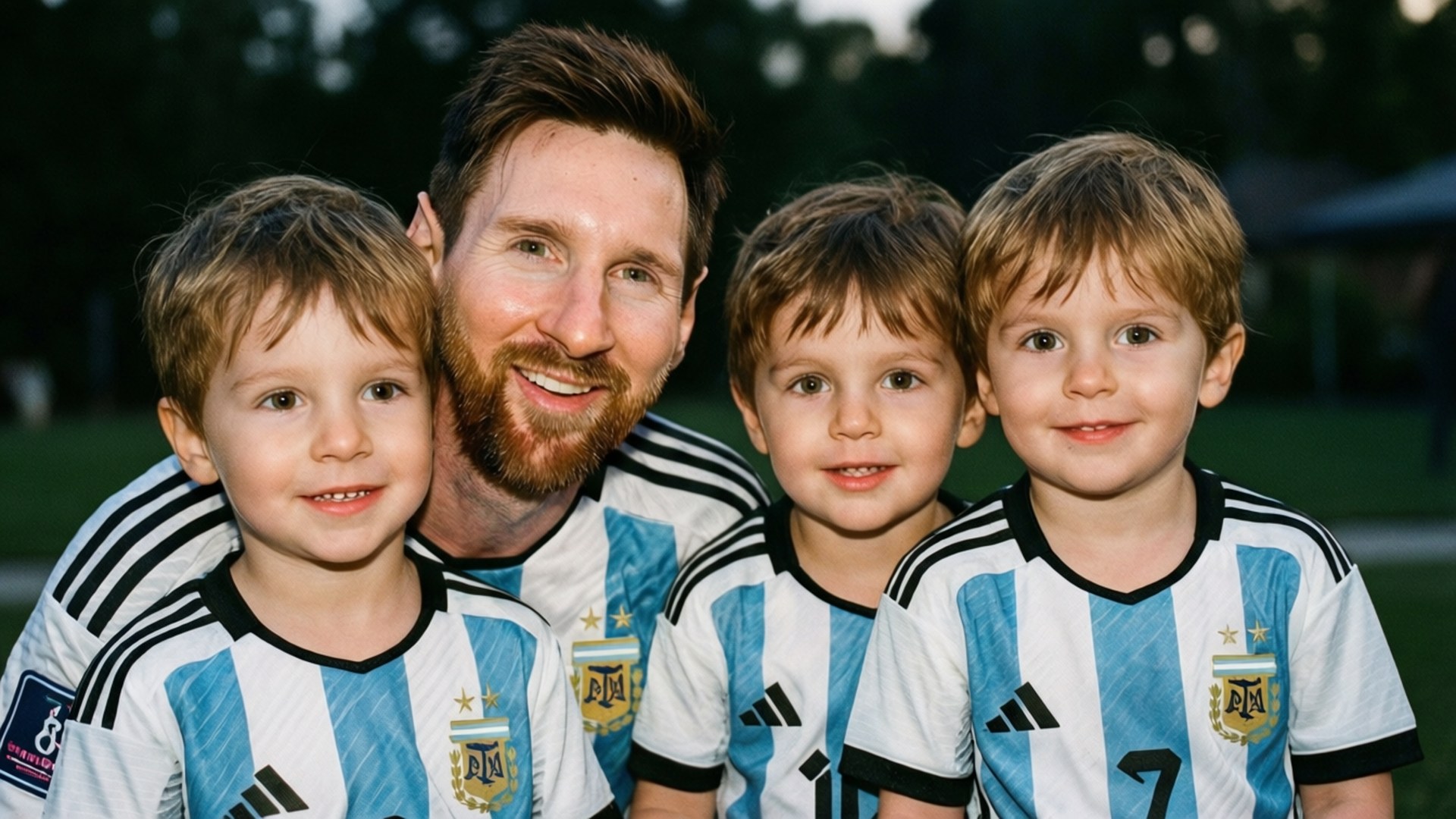 Picha ya Familia ya Messi Picha ya Ukuta