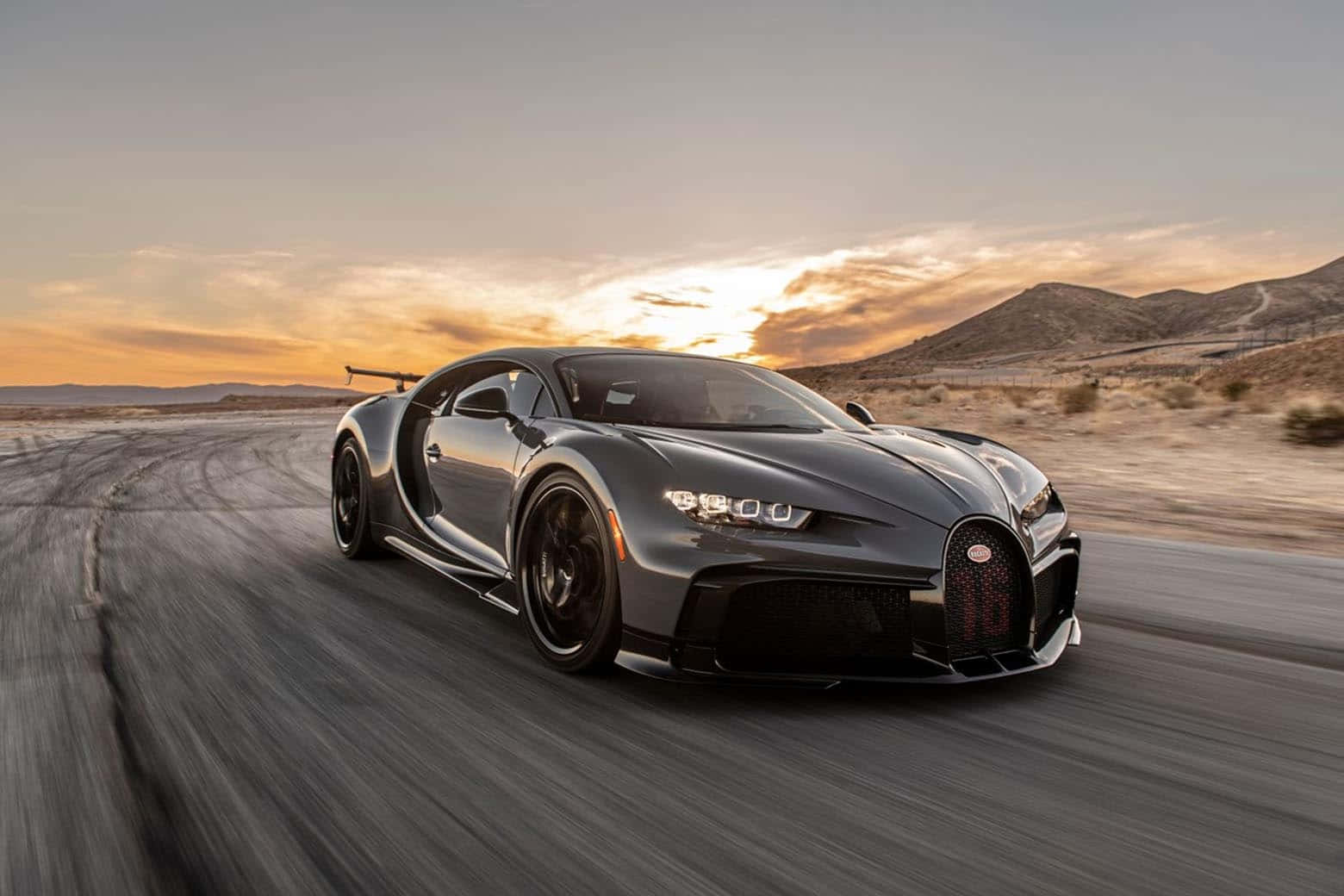 Picha ya Gari Nyeusi ya Bugatti Picha ya Ukuta