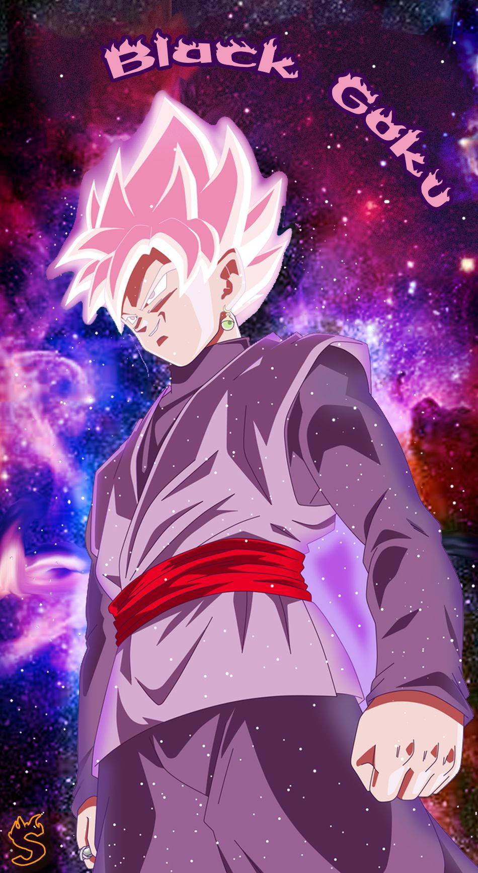 Picha ya Goku Black kutoka Upande kwa iPhone Picha ya Ukuta