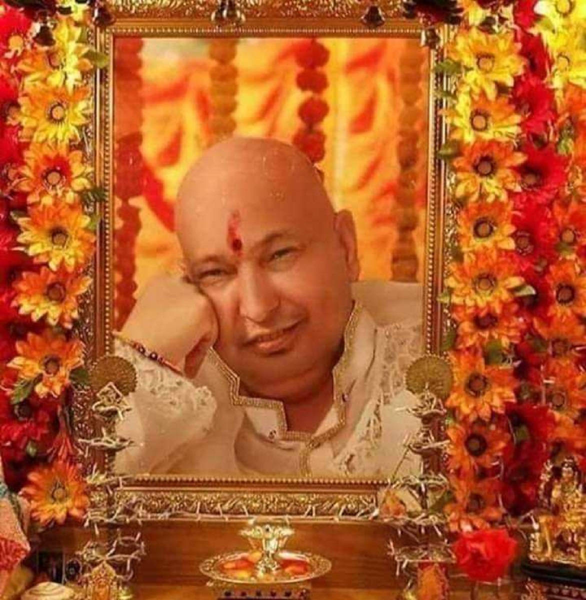 Picha ya Guru Ji na Alizeti Picha ya Ukuta