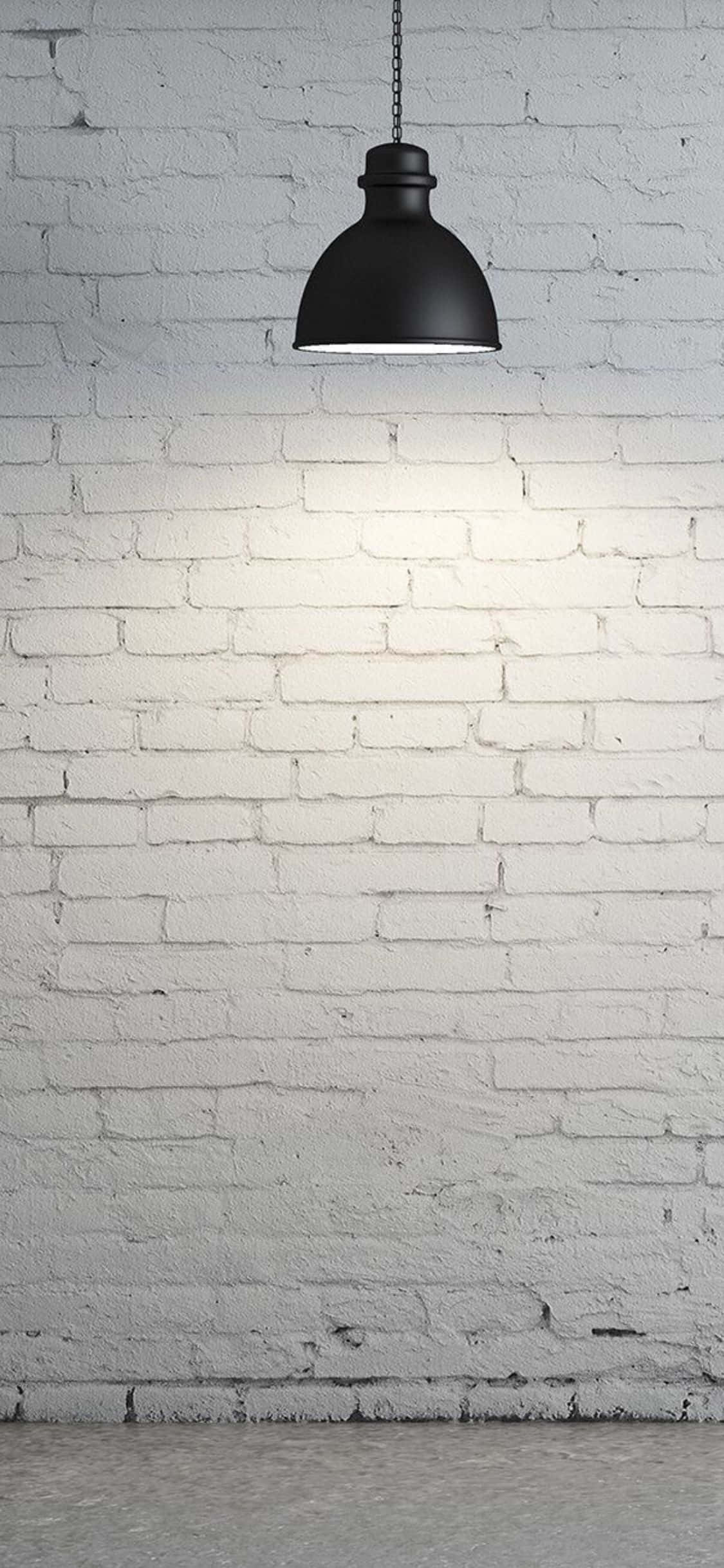 Picha ya iPhone X Minimal White Brick Wall Picha ya Ukuta