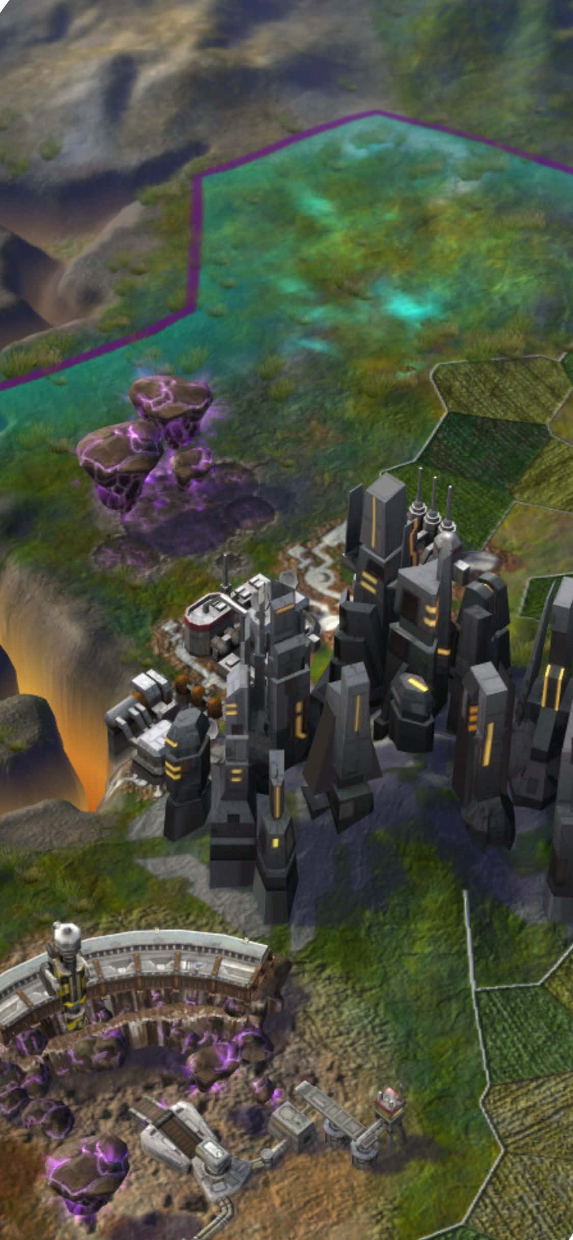 Picha ya iPhone XS Civilization Beyond Earth Ramani ya Juu Picha ya Ukuta