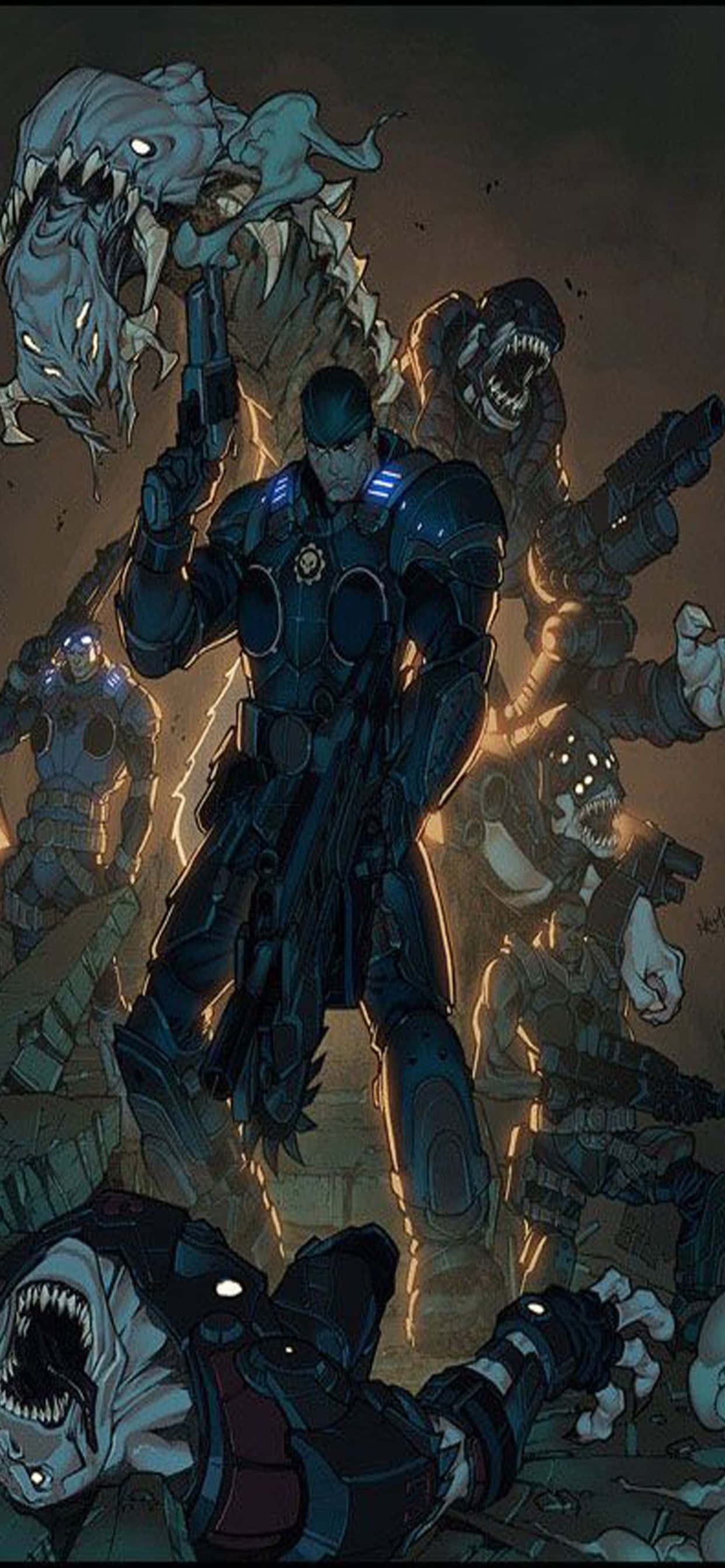 iPhone XS Max Gears Of War 5 Digital Art Background Picha ya Ukuta