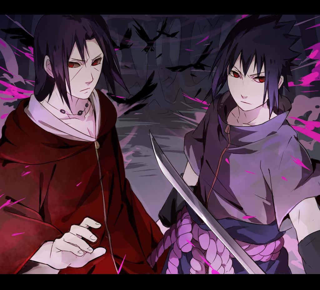 Picha ya Itachi Uchiha na Sasuke Picha ya Ukuta