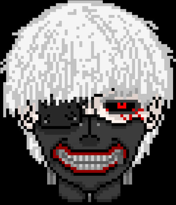 Picha ya Kaneki ya Pixel Art Picha ya Ukuta