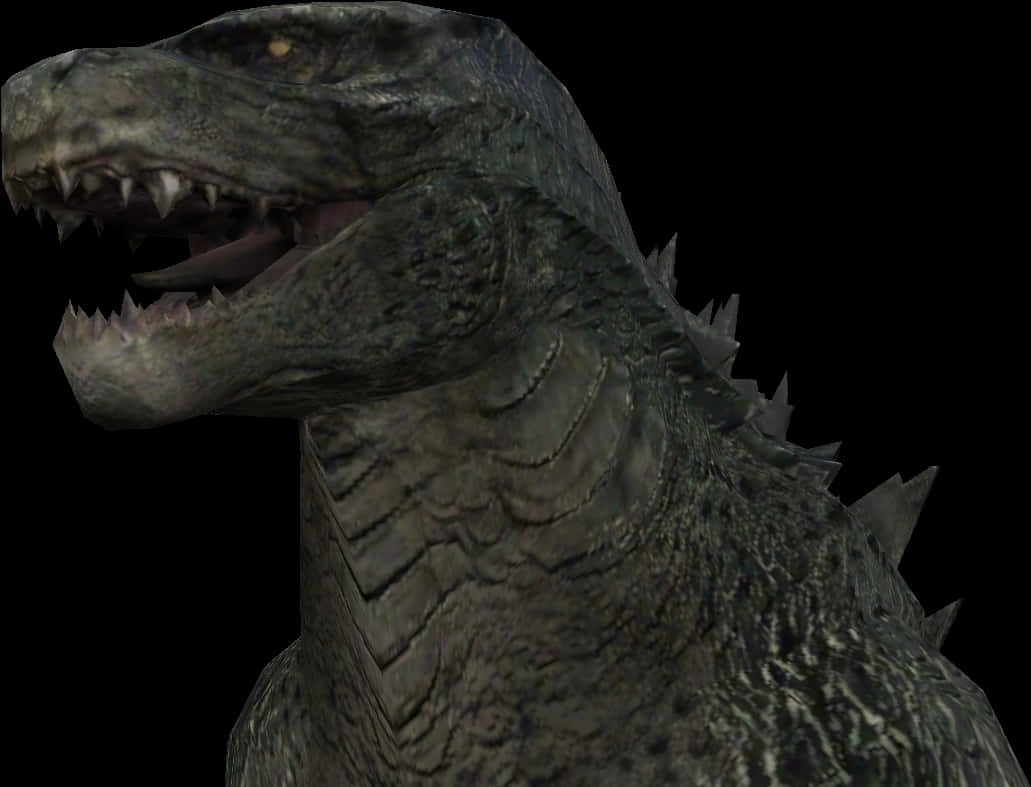 Picha ya Karibu ya Kichwa cha Godzilla Picha ya Ukuta