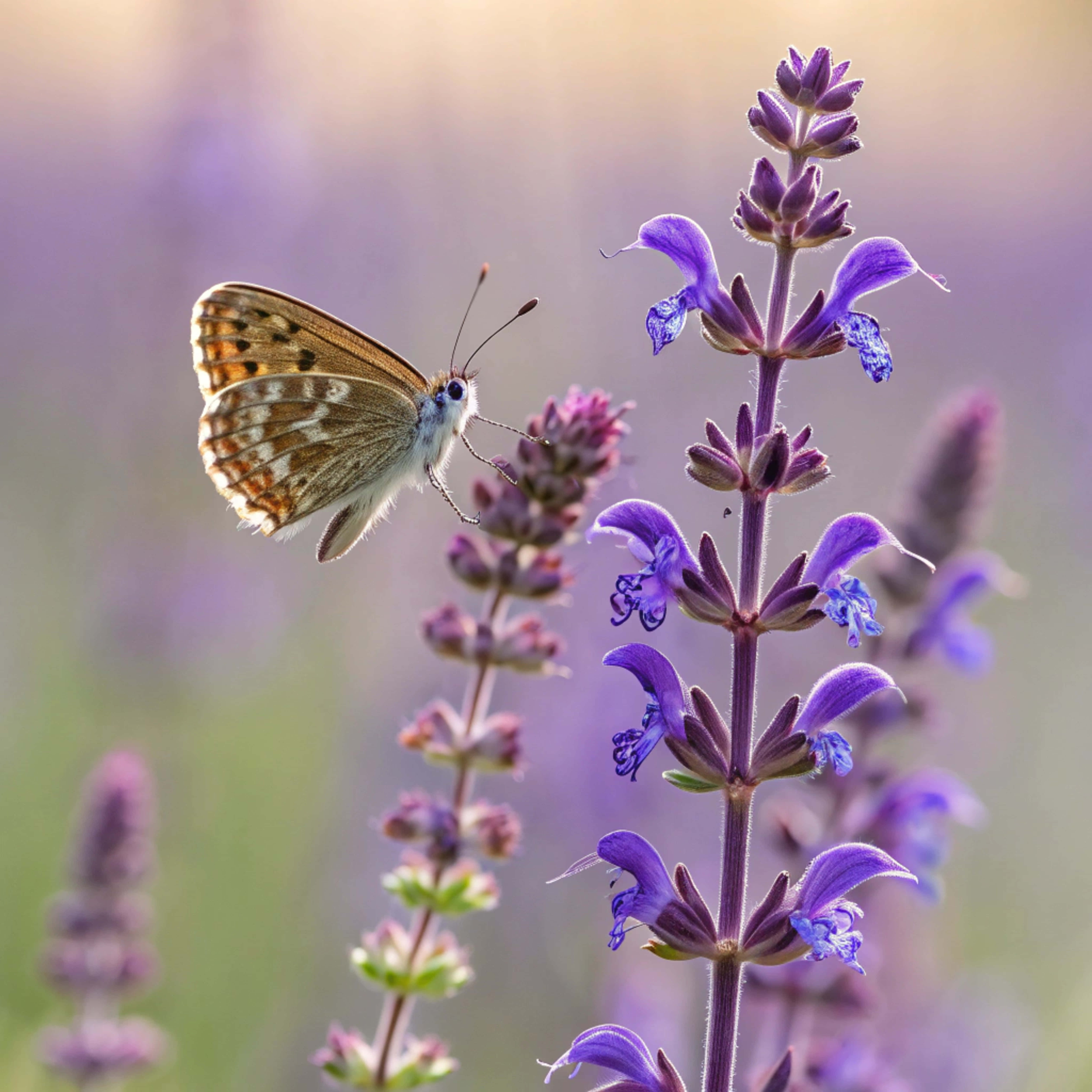 Picha ya Karibu ya Kipepeo Aina ya Brown Argus Akiruka Picha ya Ukuta