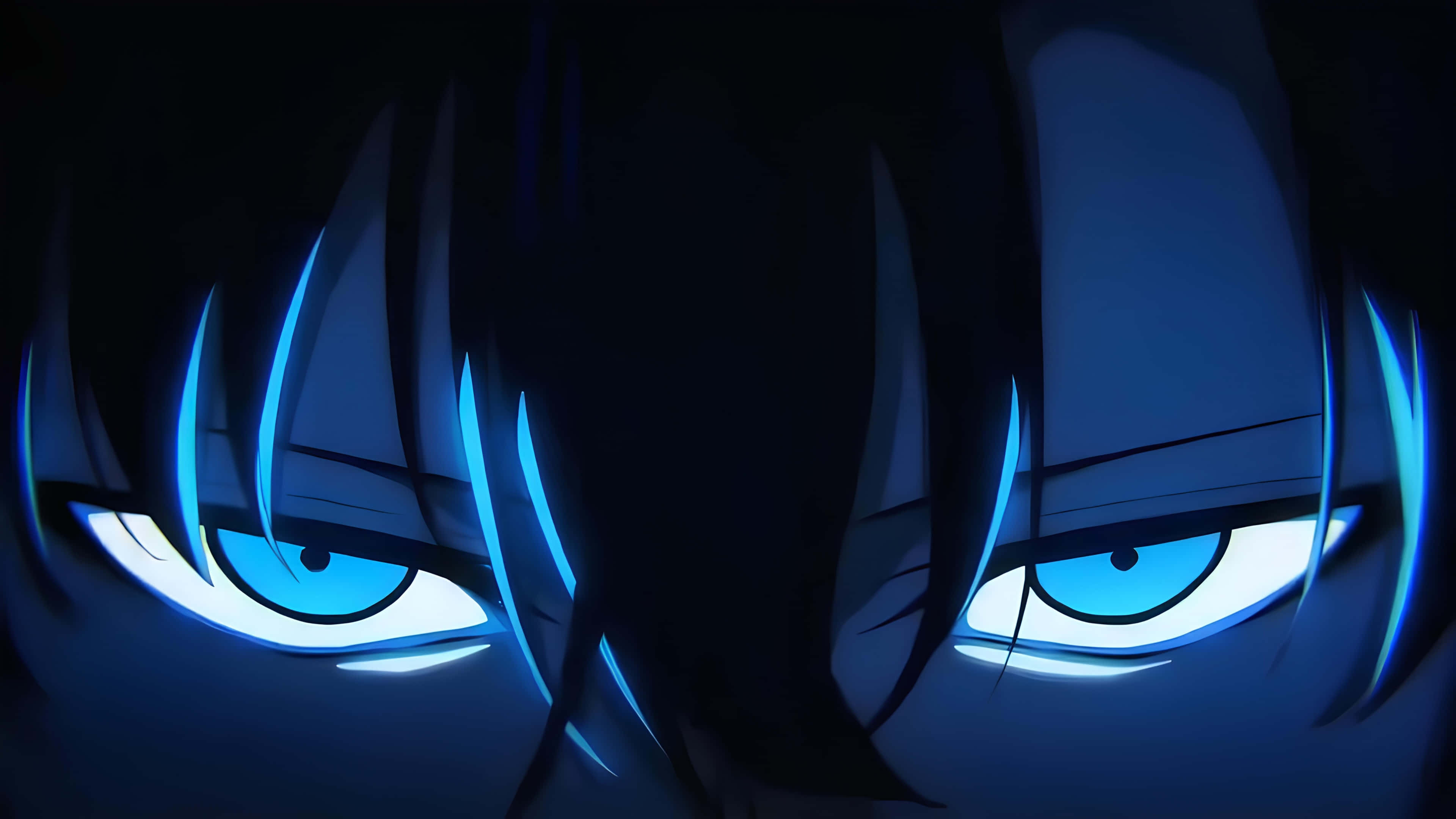 Picha ya Karibu ya Mvulana wa Anime Mwenye Macho ya Bluu Picha ya Ukuta