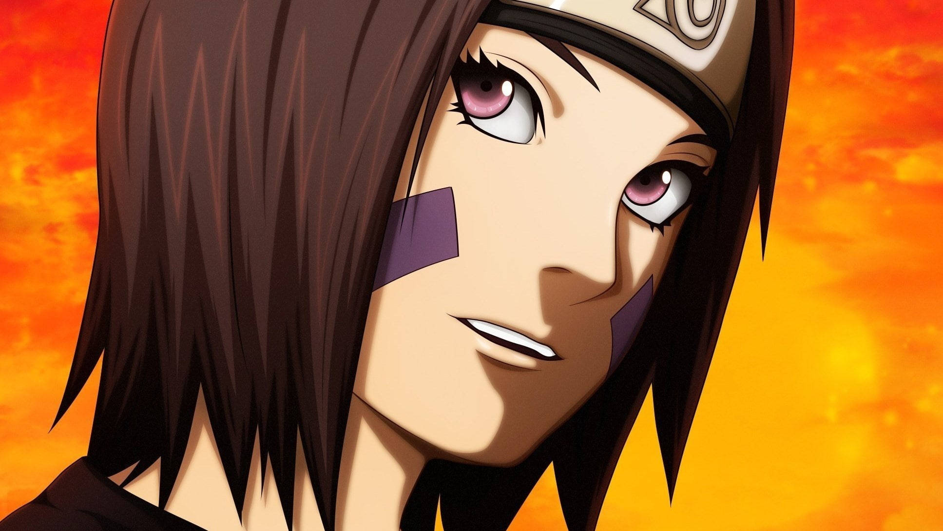 Picha ya Karibu ya Rin Nohara kutoka Naruto Picha ya Ukuta