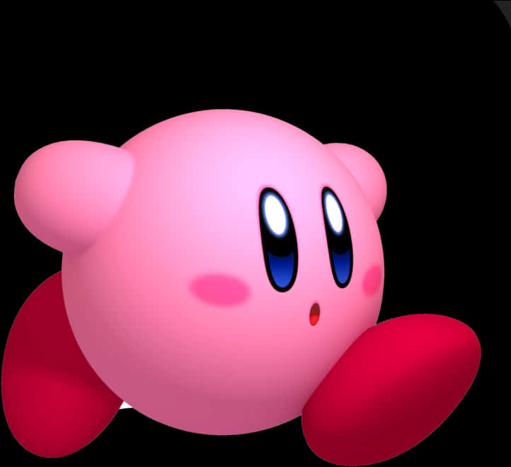 Picha ya Karibu ya Tabia ya Kirby Picha ya Ukuta