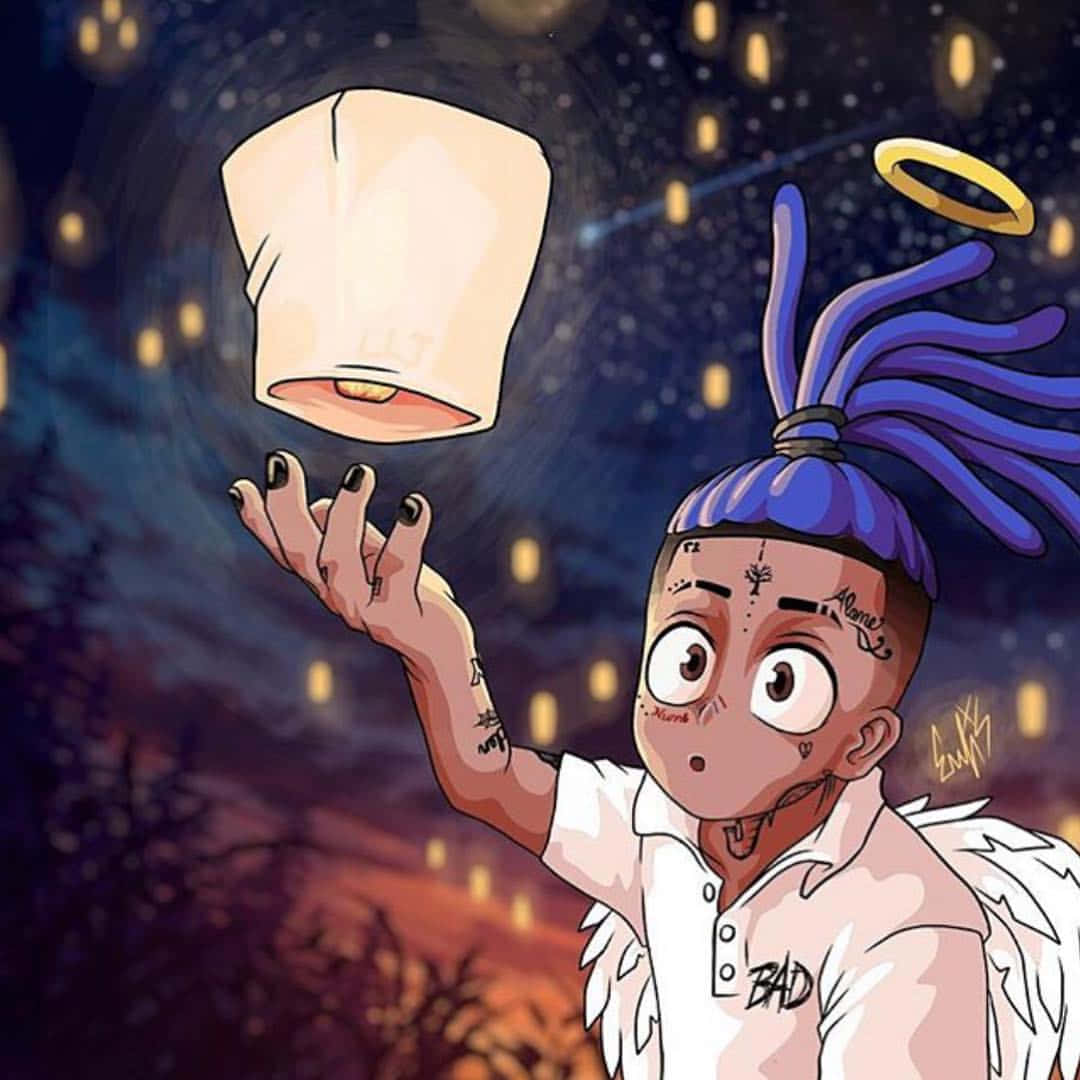 Picha ya Katuni Mrembo ya Xxxtentacion Picha ya Ukuta