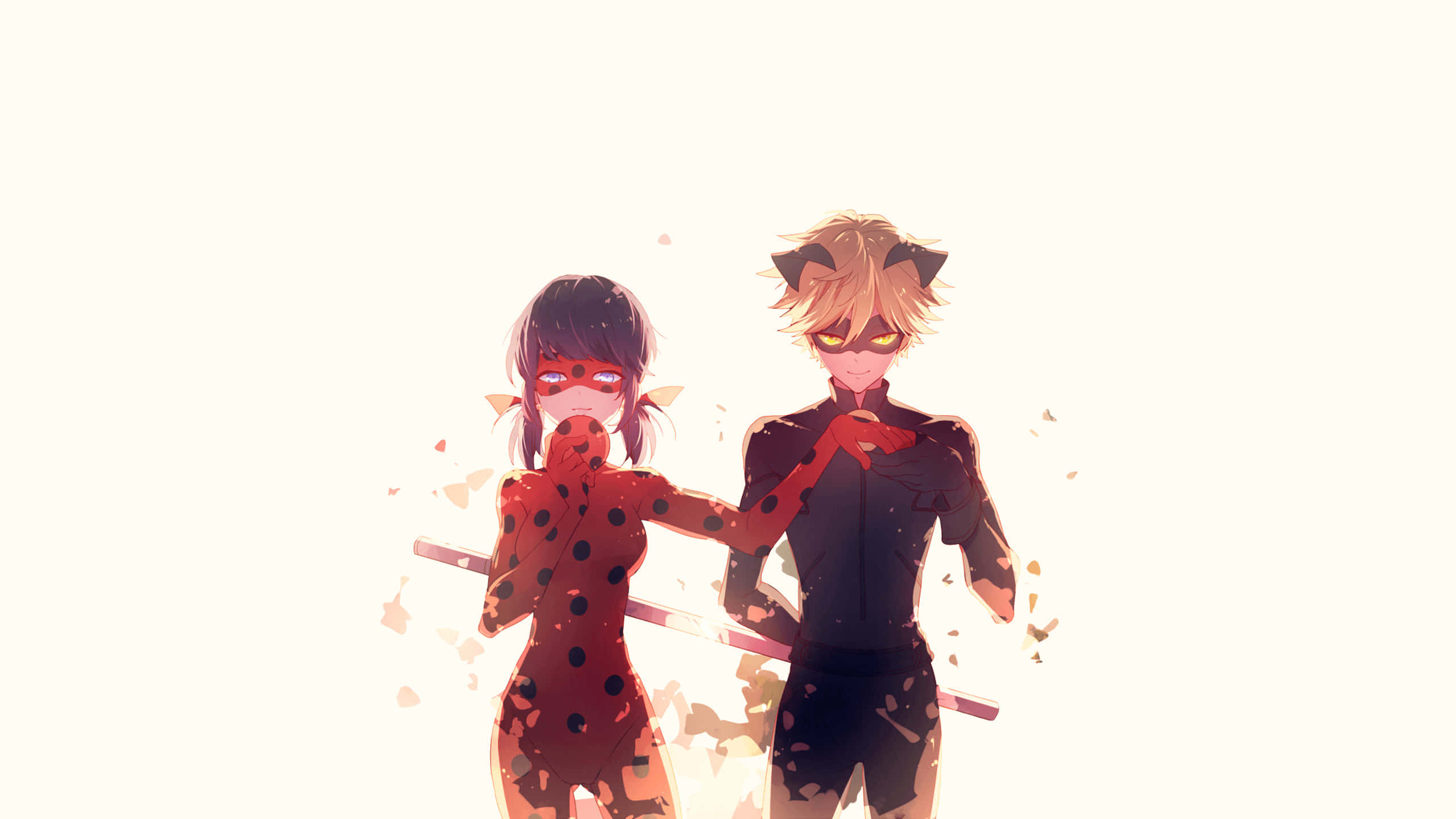 Picha ya Katuni ya Ajabu ya Miraculous Ladybug Cat Noir Picha ya Ukuta