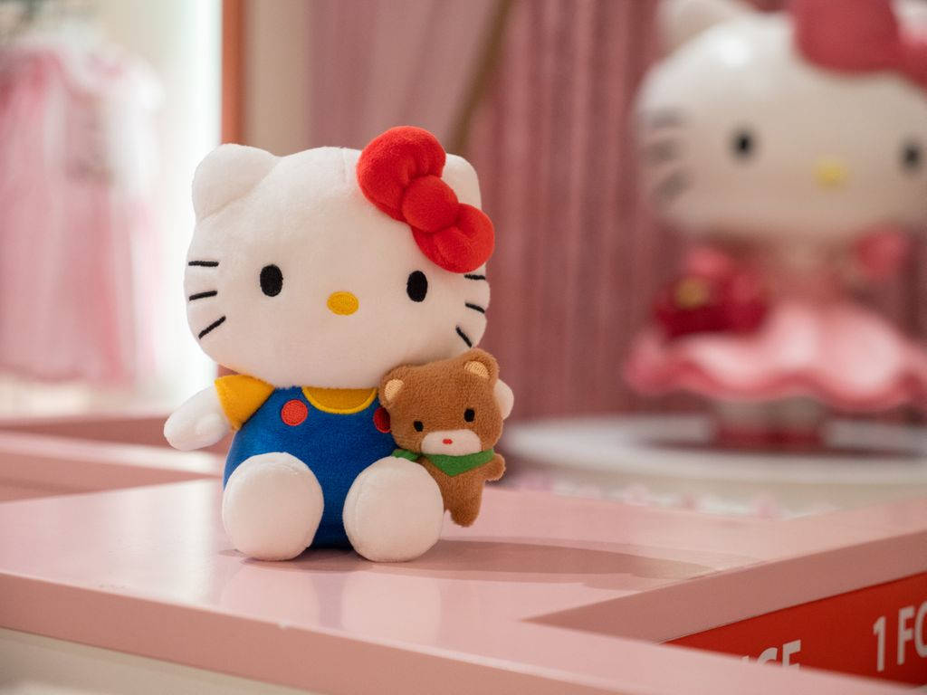 Picha ya Katuni ya Hello Kitty laini Picha ya Ukuta
