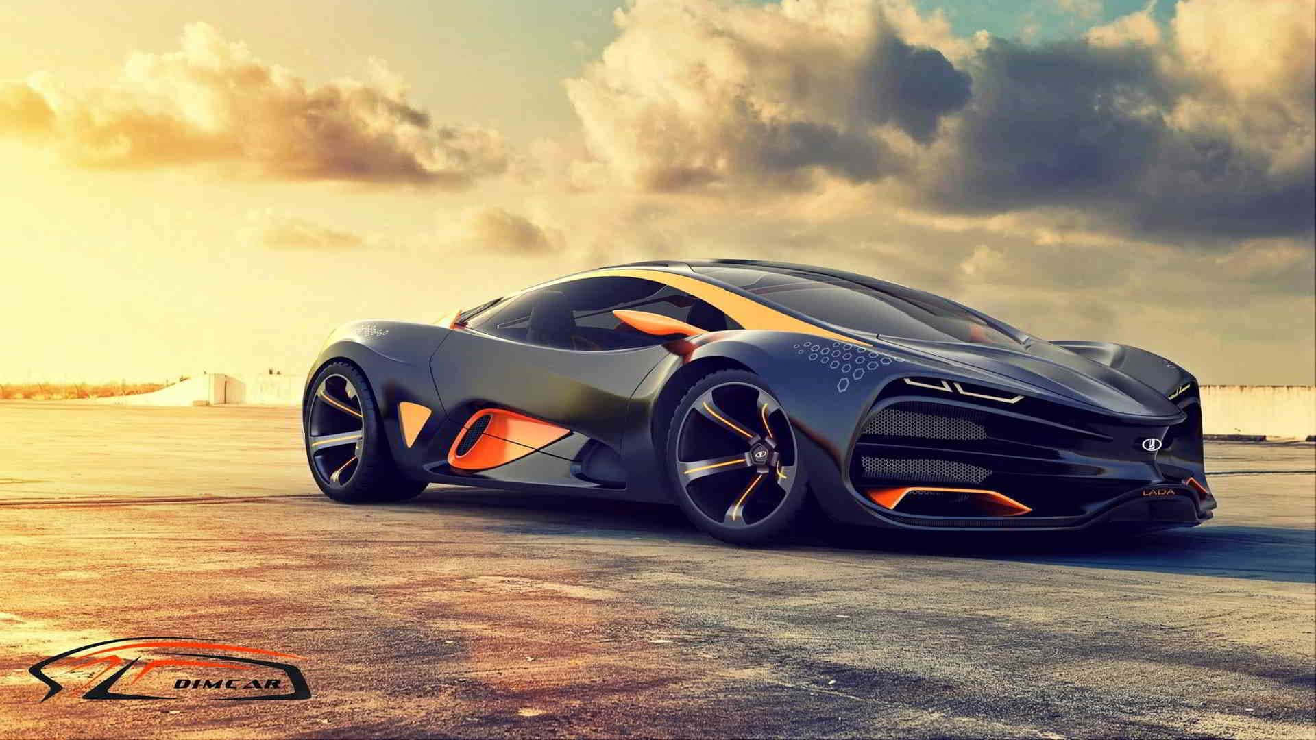 Picha ya Kifahari ya Bugatti Rangi ya Matte Nyeusi Picha ya Ukuta