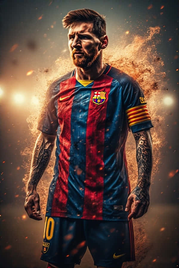 Picha ya Kifantasia ya Messi 4K Picha ya Ukuta