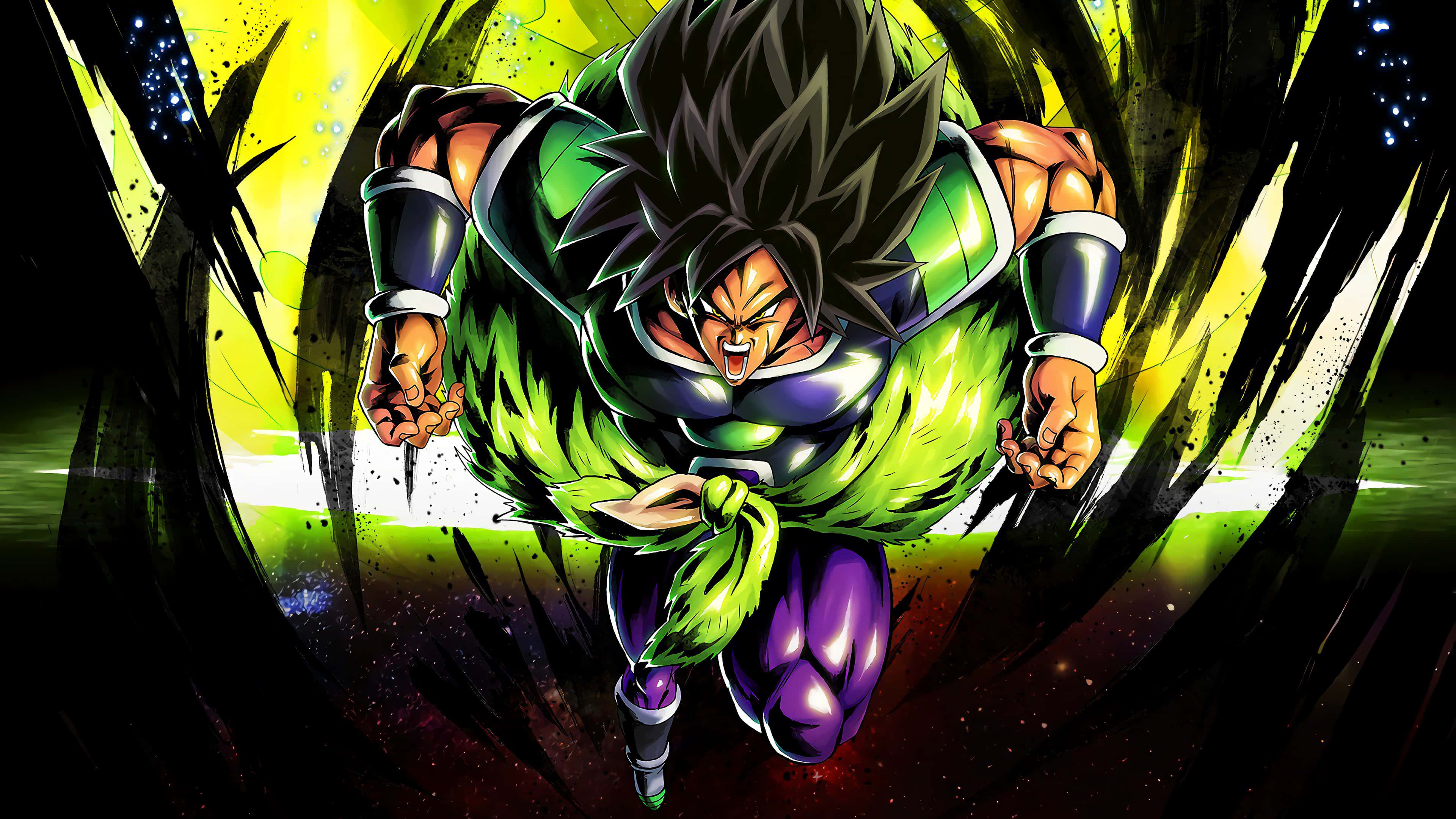 Picha ya Kijani na Nyeusi ya Dragon Ball Super Picha ya Ukuta