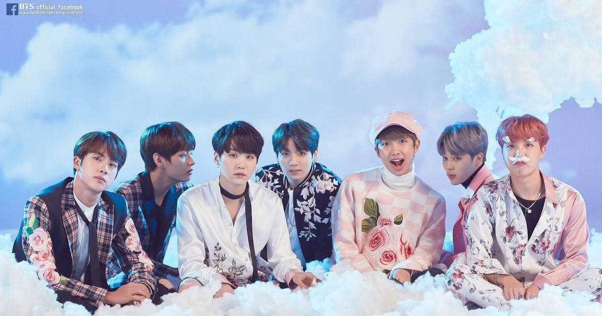 Picha ya Kikundi cha BTS Miongoni mwa Mawingu Picha ya Ukuta