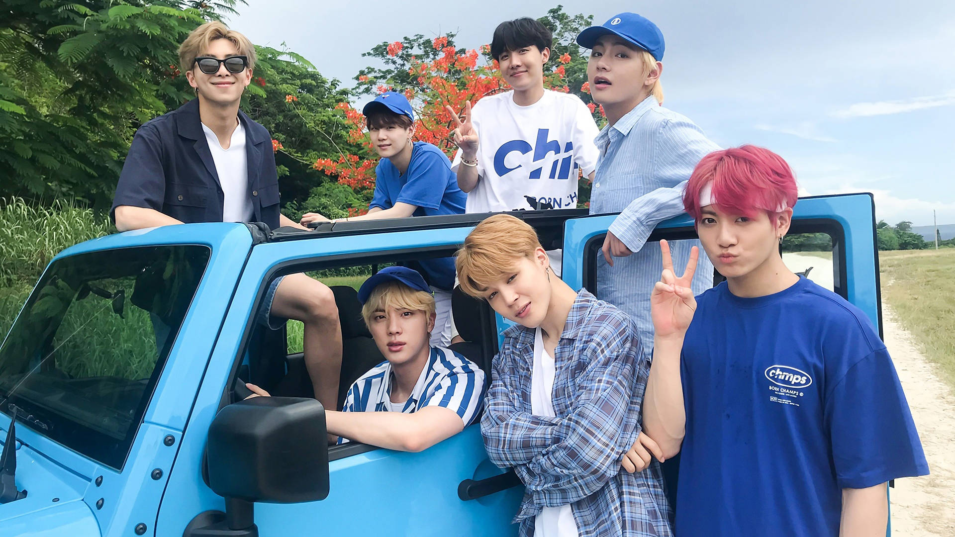 Picha ya Kikundi cha BTS Saipan Picha ya Ukuta