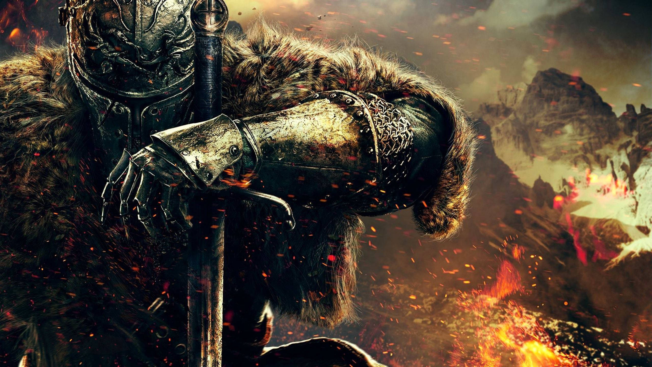 Picha ya Knighthood ya Dark Souls 1440p kwa Michezo ya Kubahatisha Picha ya Ukuta