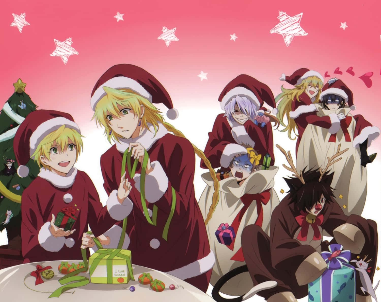 Picha ya Krismasi ya Anime ya Pandora Hearts Picha ya Ukuta