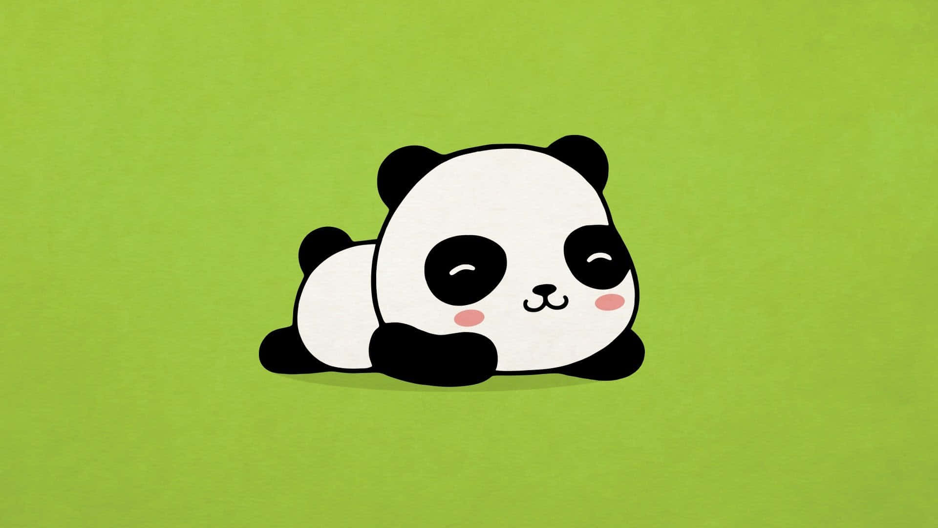 Picha ya Kuchora ya Panda Mrembo Picha ya Ukuta