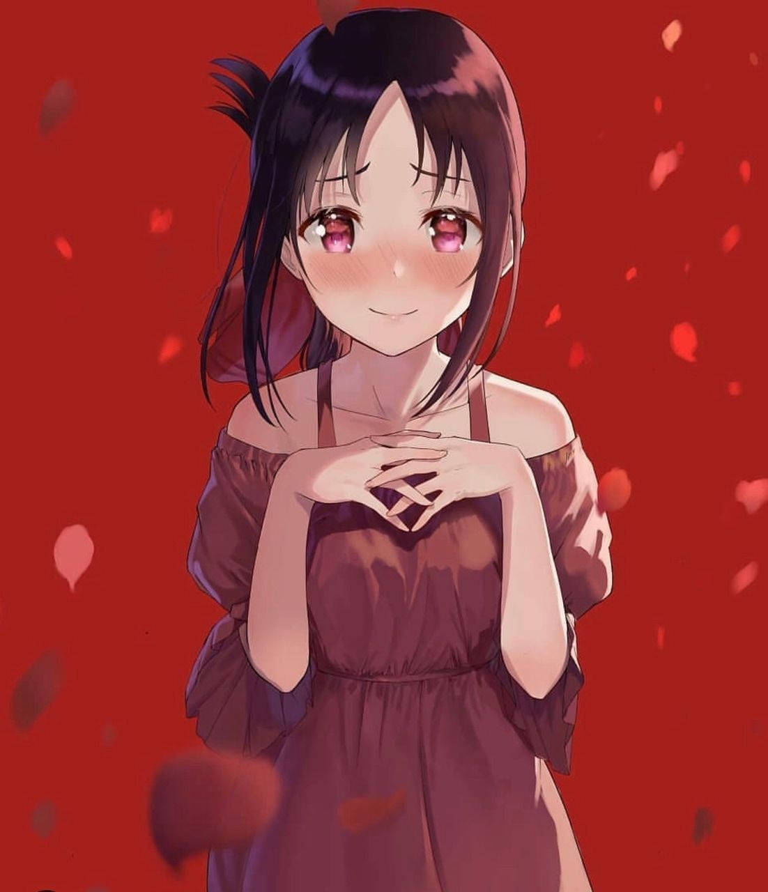 Picha ya Kupendeza ya Anime ya Msichana Anayekasirika Picha ya Ukuta