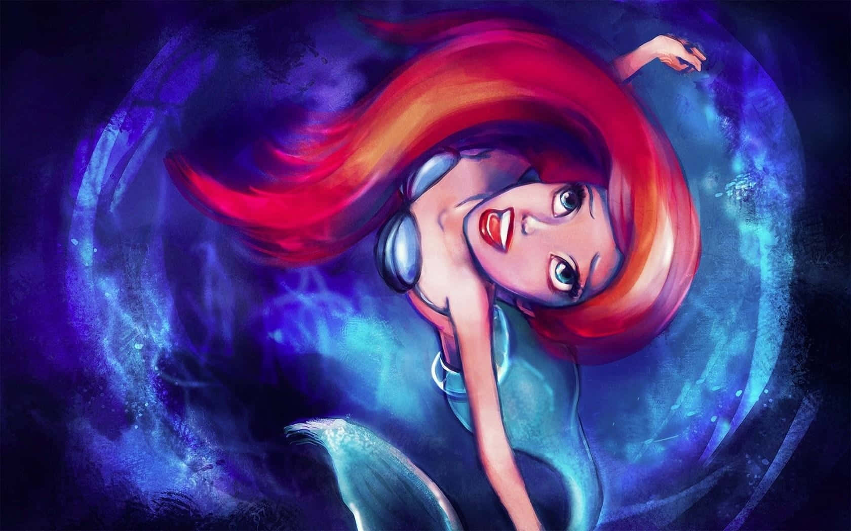 Picha ya Kupendeza ya Mermaid Mdogo wa Filamu Picha ya Ukuta