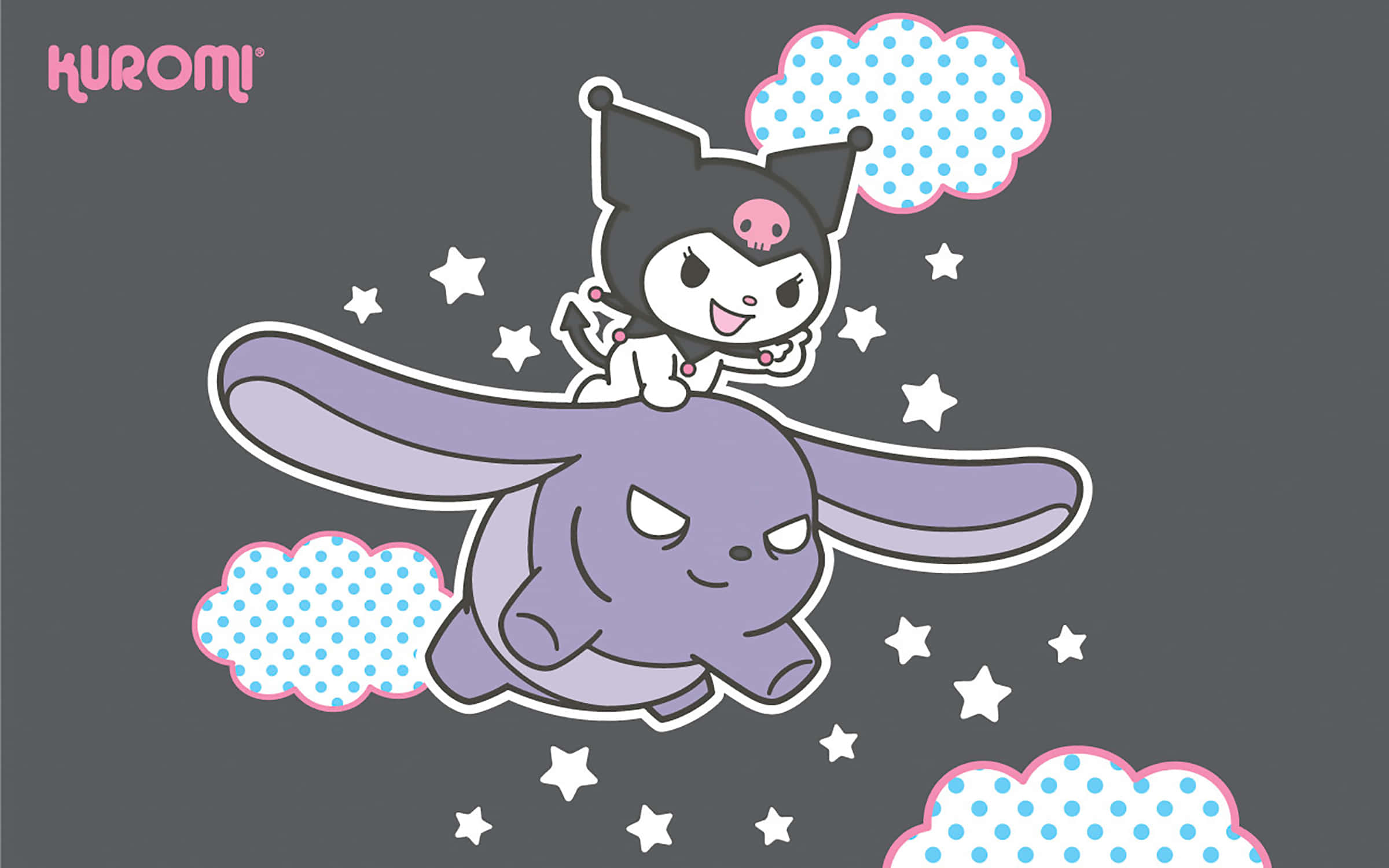 Picha ya Kuromi Kawaii ya Mshindo kwa Wanaowenda Picha ya Ukuta