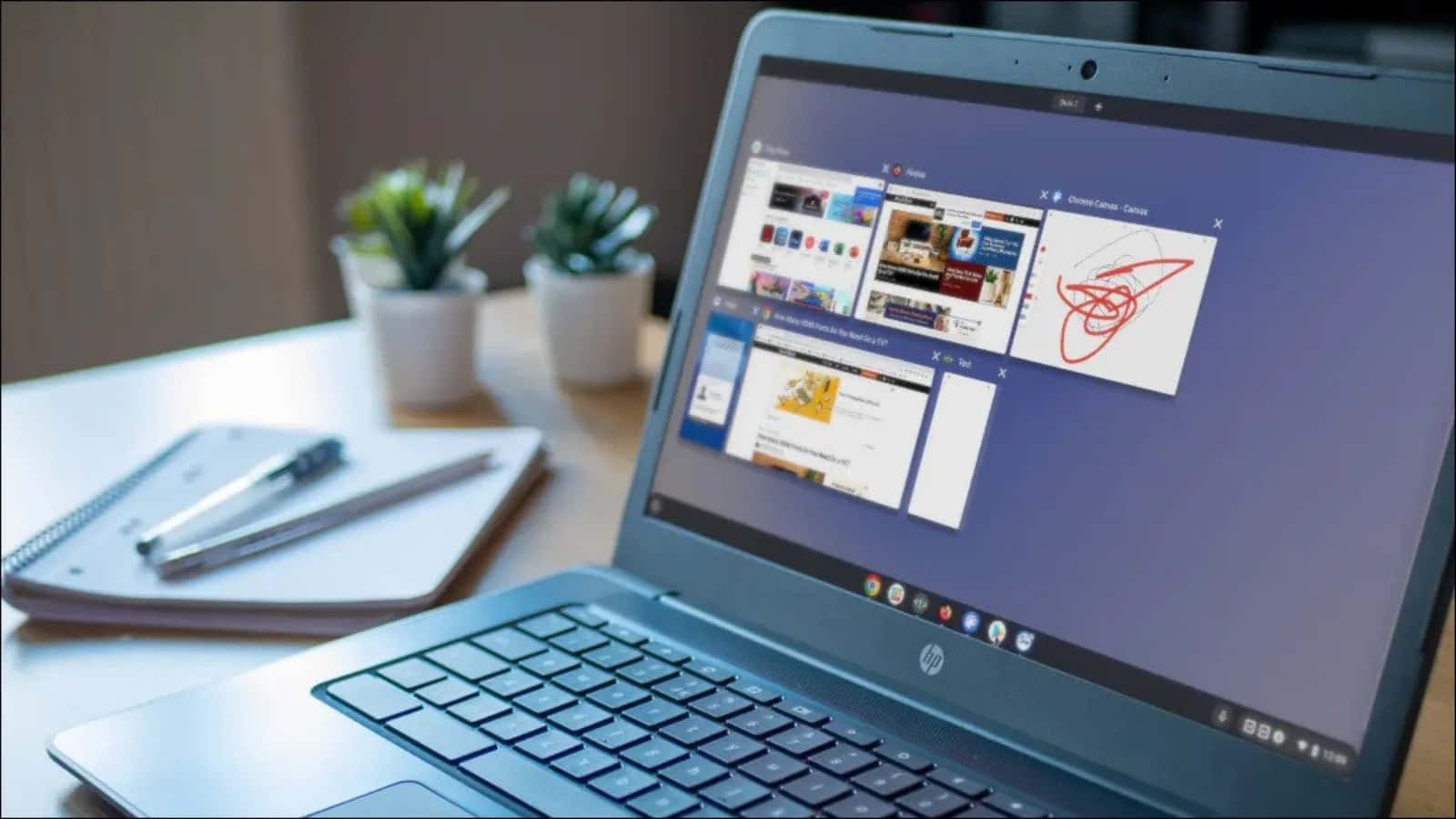 Picha ya Kuvuka na Chromebooks Picha ya Ukuta