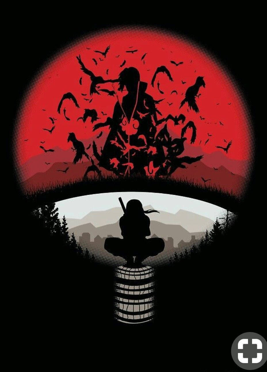 Picha ya Kuvutia ya Jicho la Sharingan la Itachi Uchiha kwa Ukuta wa Simu Picha ya Ukuta