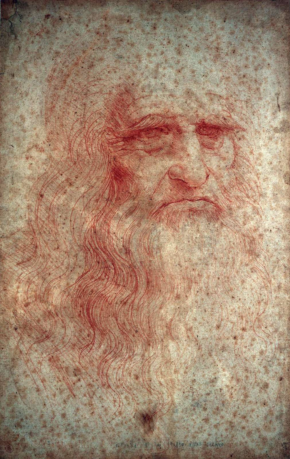 Picha ya Leonardo Da Vinci ya Kujipicha Picha ya Ukuta