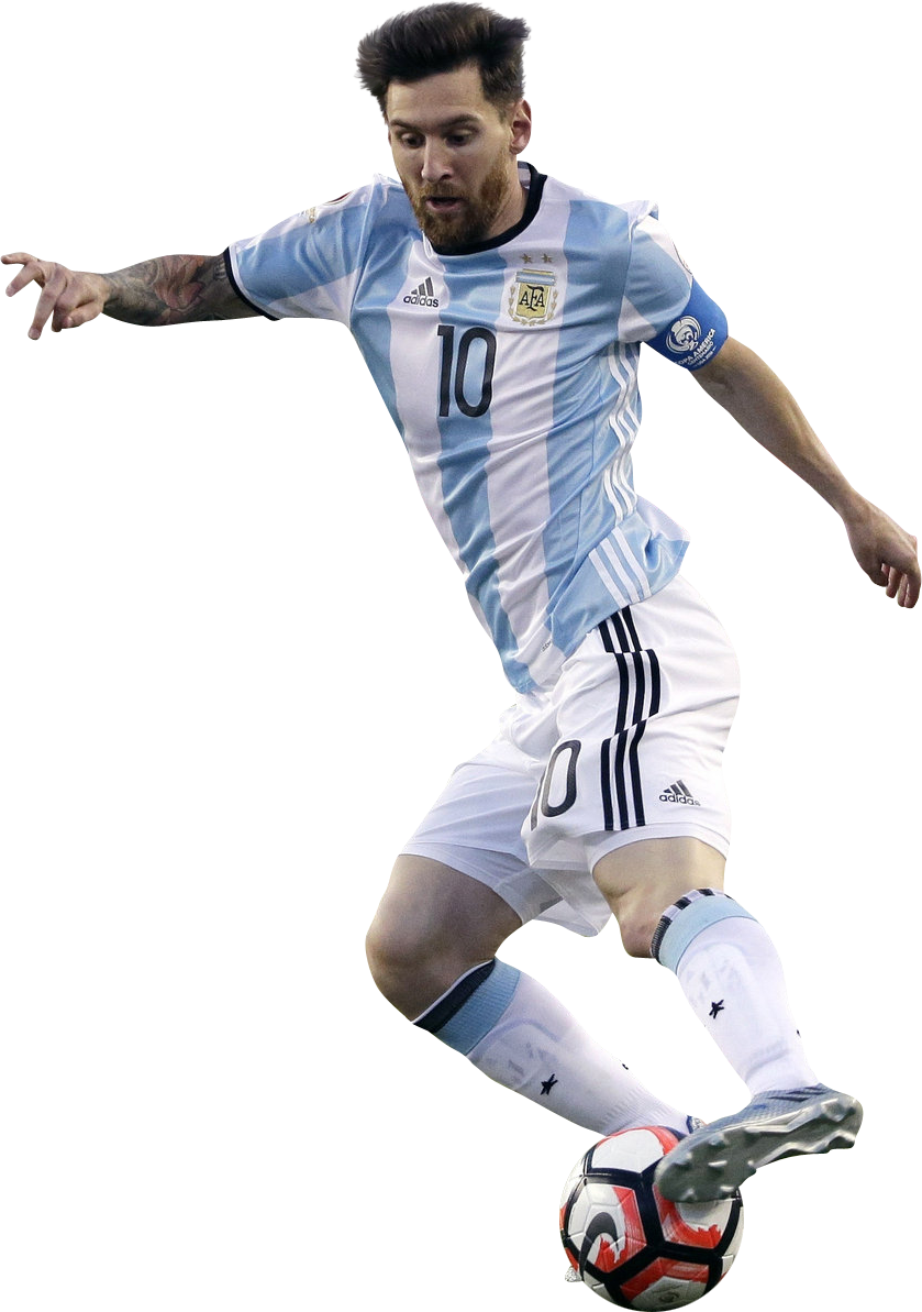 Picha ya Lionel Messi Akiwa na Jezi ya Argentina Akicheza Picha ya Ukuta