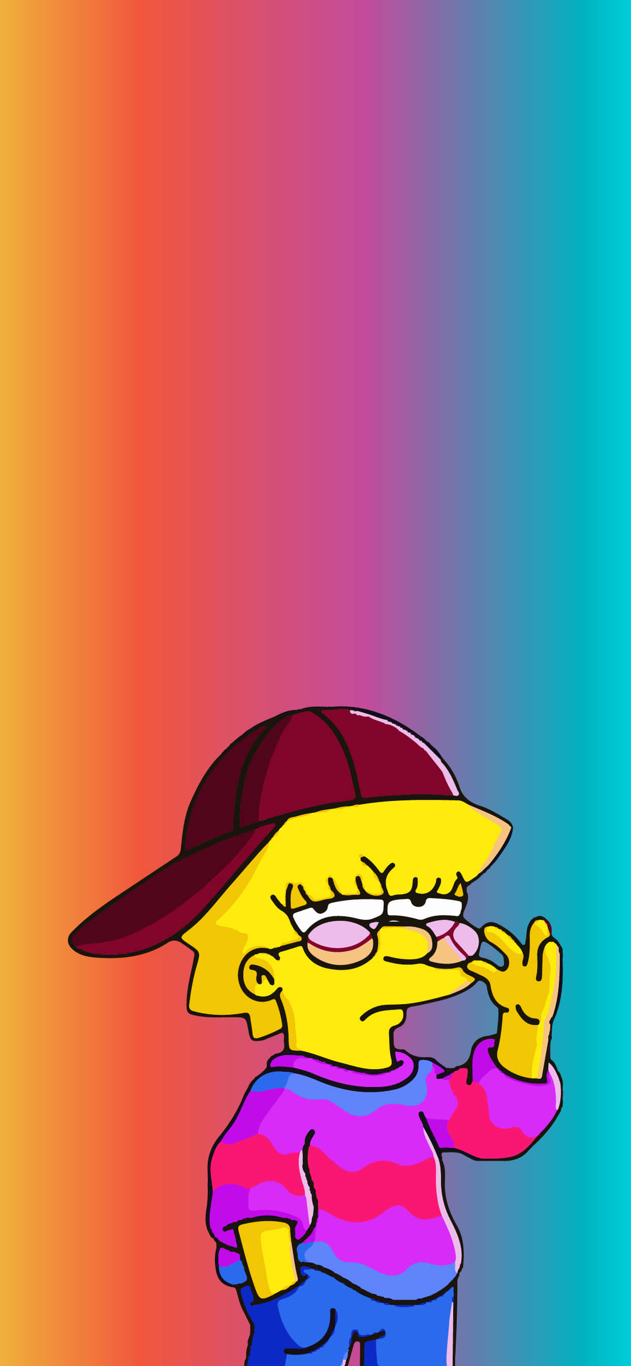 Picha ya Mhusika wa Katuni Lisa Simpson Picha ya Ukuta