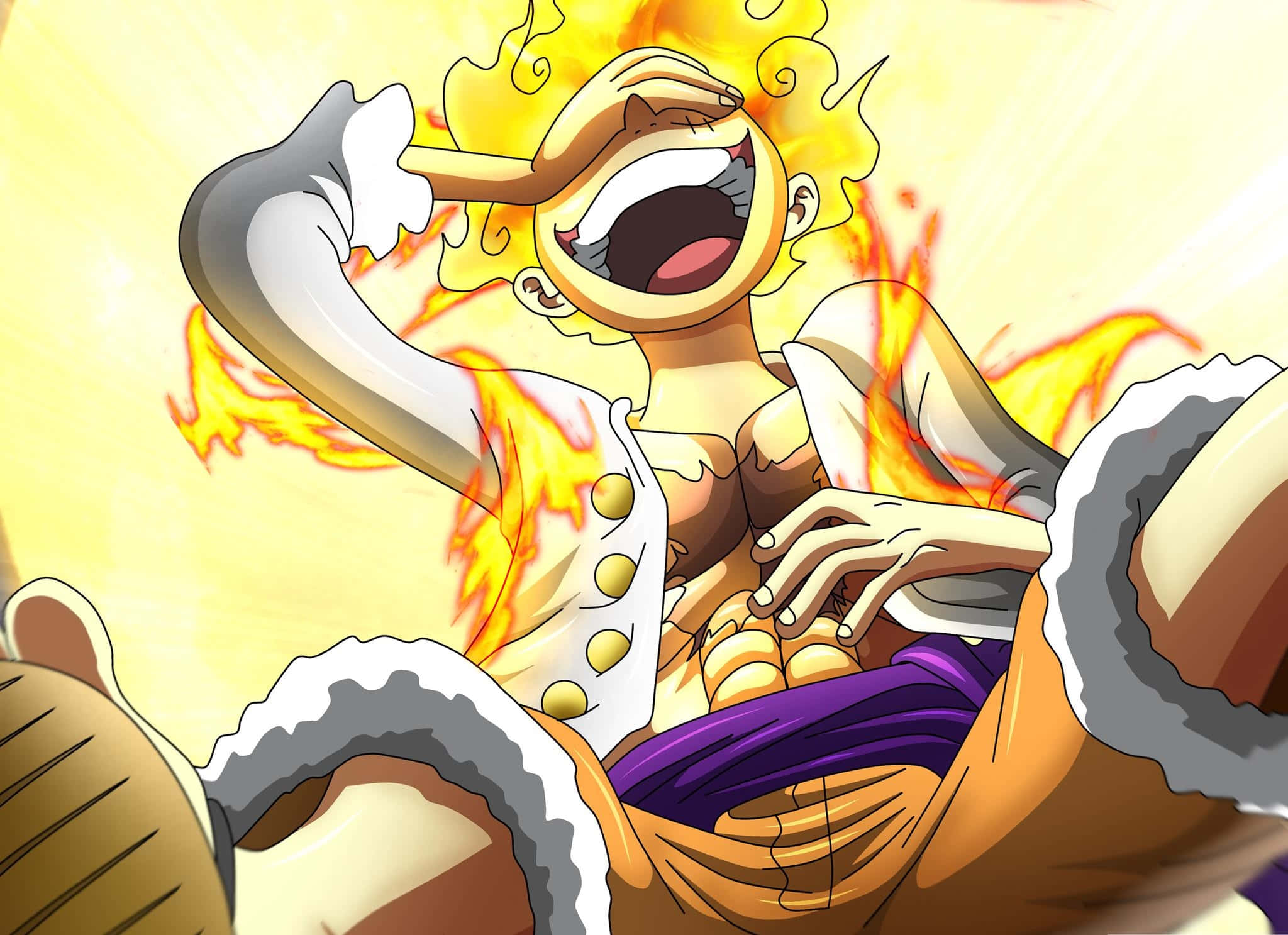 Picha ya Luffy Akicheka kutoka One Piece Picha ya Ukuta