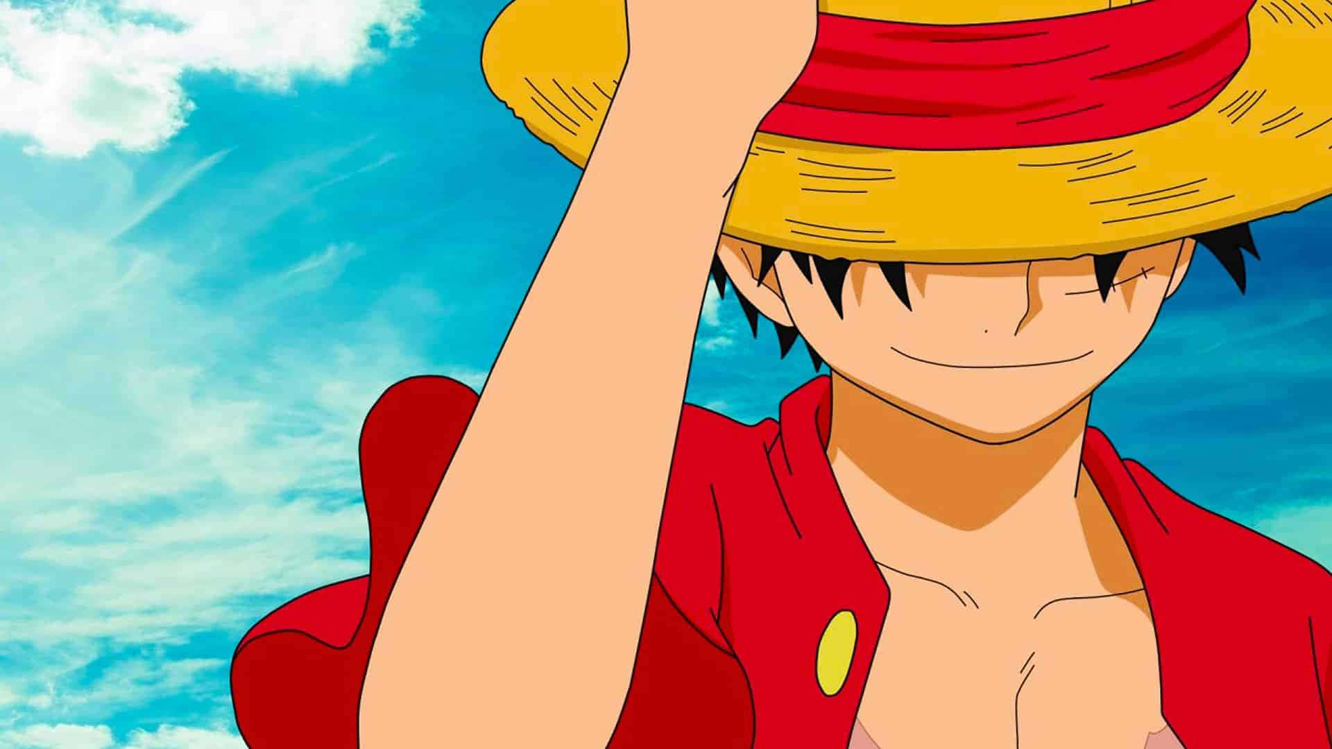 Picha ya Luffy Akitabasamu kutoka Anime One Piece Picha ya Ukuta