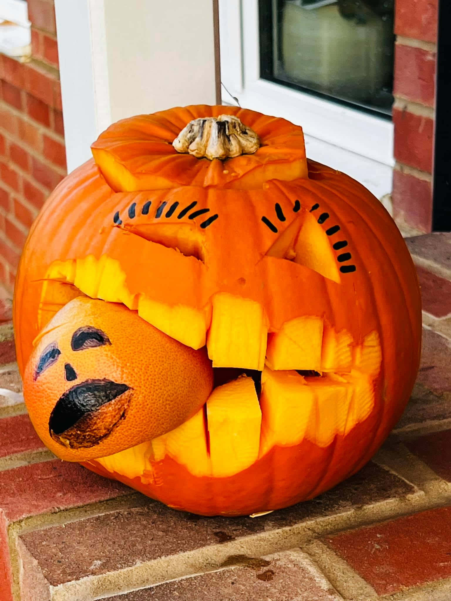 Picha ya Maboga ya Halloween Mnyama wa Kutisha Picha ya Ukuta