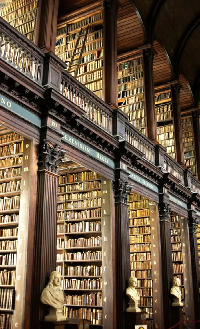 Picha ya Maktaba ya Trinity College Picha ya Ukuta