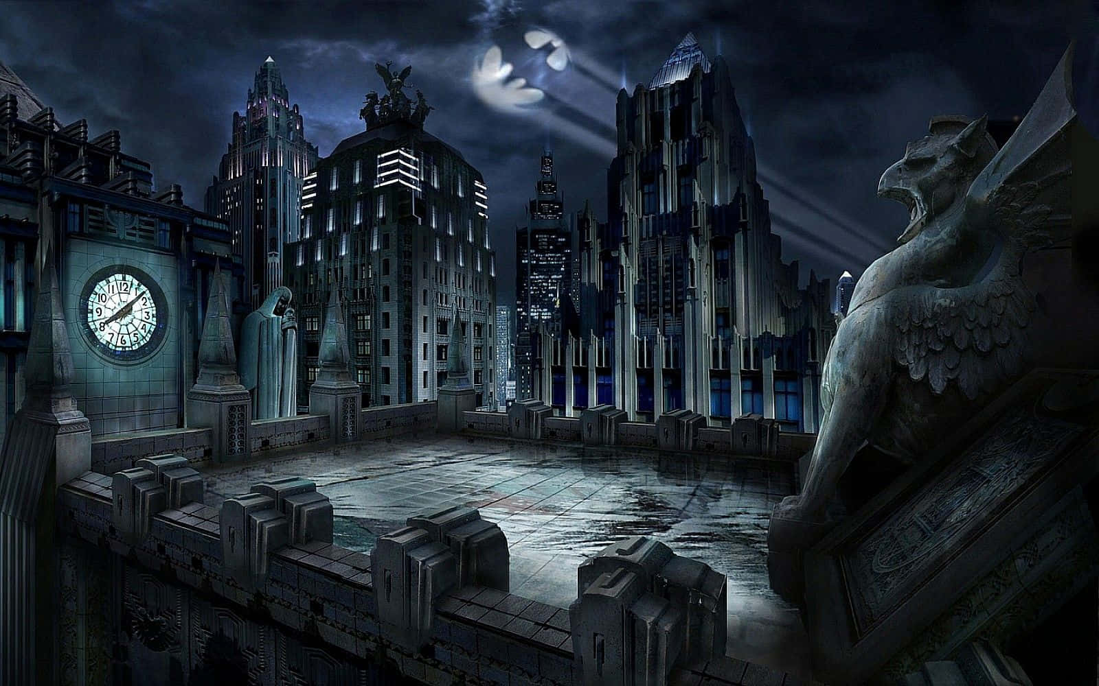 picha ya mandhari ya jiji la batman - mandhari Picha ya Ukuta