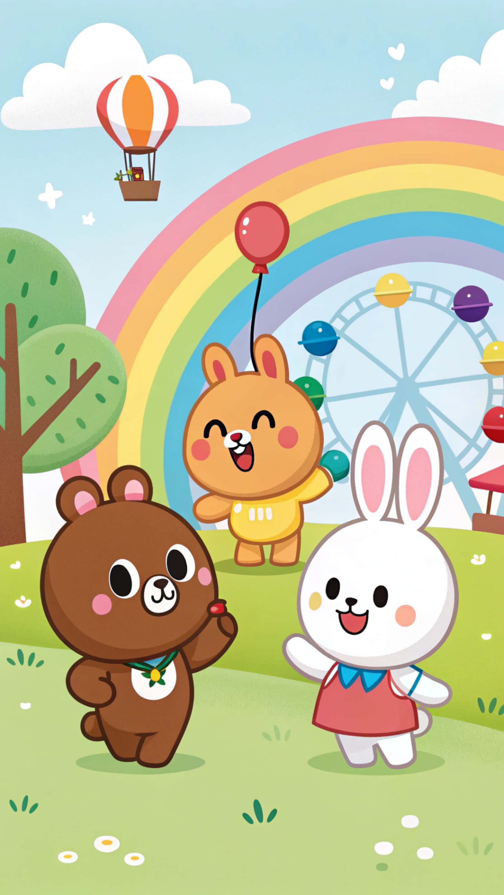 Picha ya Mandhari ya Line Friends Picha ya Ukuta