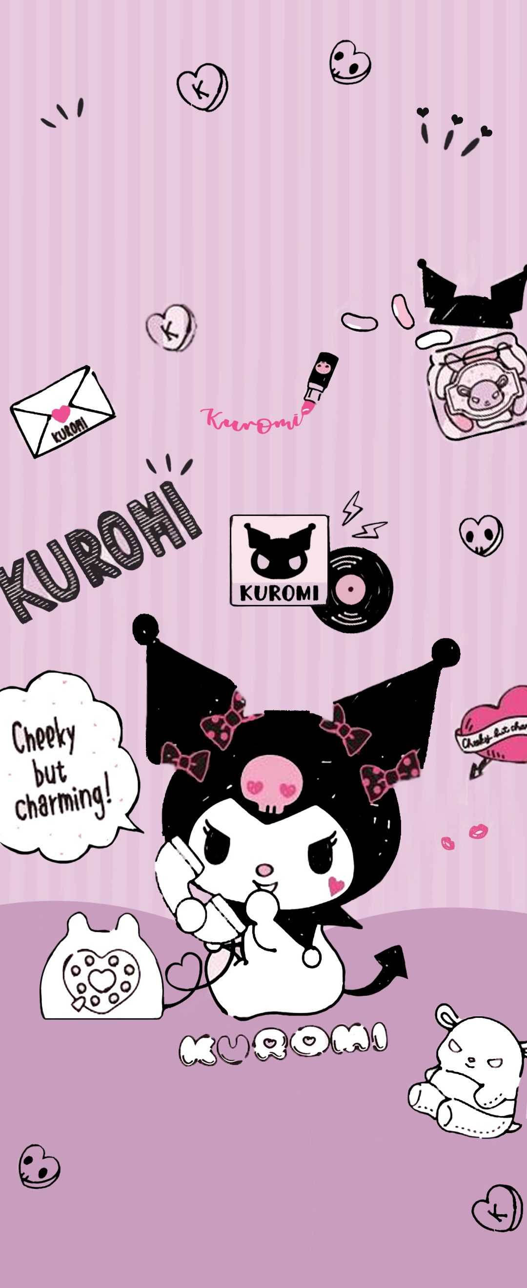 Picha ya Mandharinyuma ya Simu ya My Melody Kuromi Picha ya Ukuta