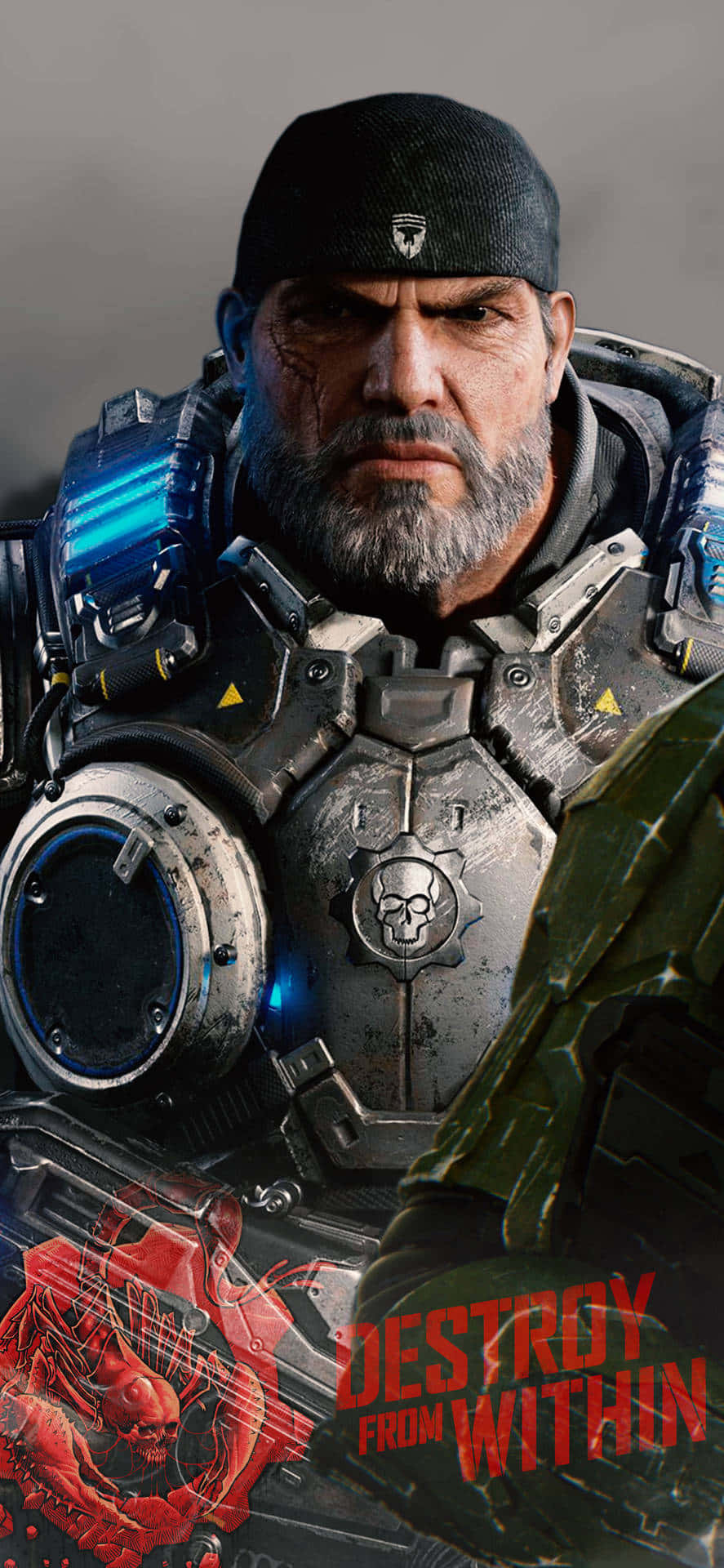 Marcus Fenix Portrait iPhone XS Gears Of War 5 Background Picha ya Ukuta