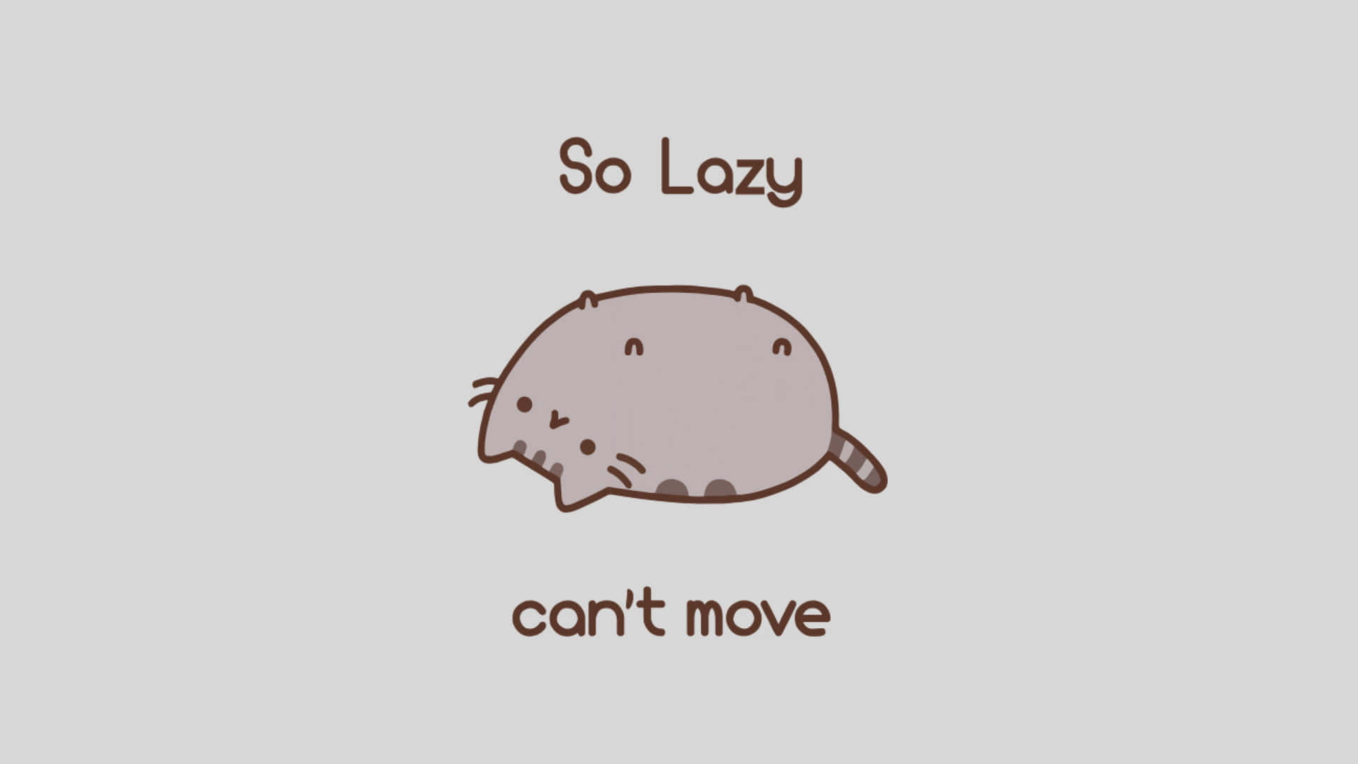Picha ya Meme ya Cat Kawaii Mvivu Picha ya Ukuta