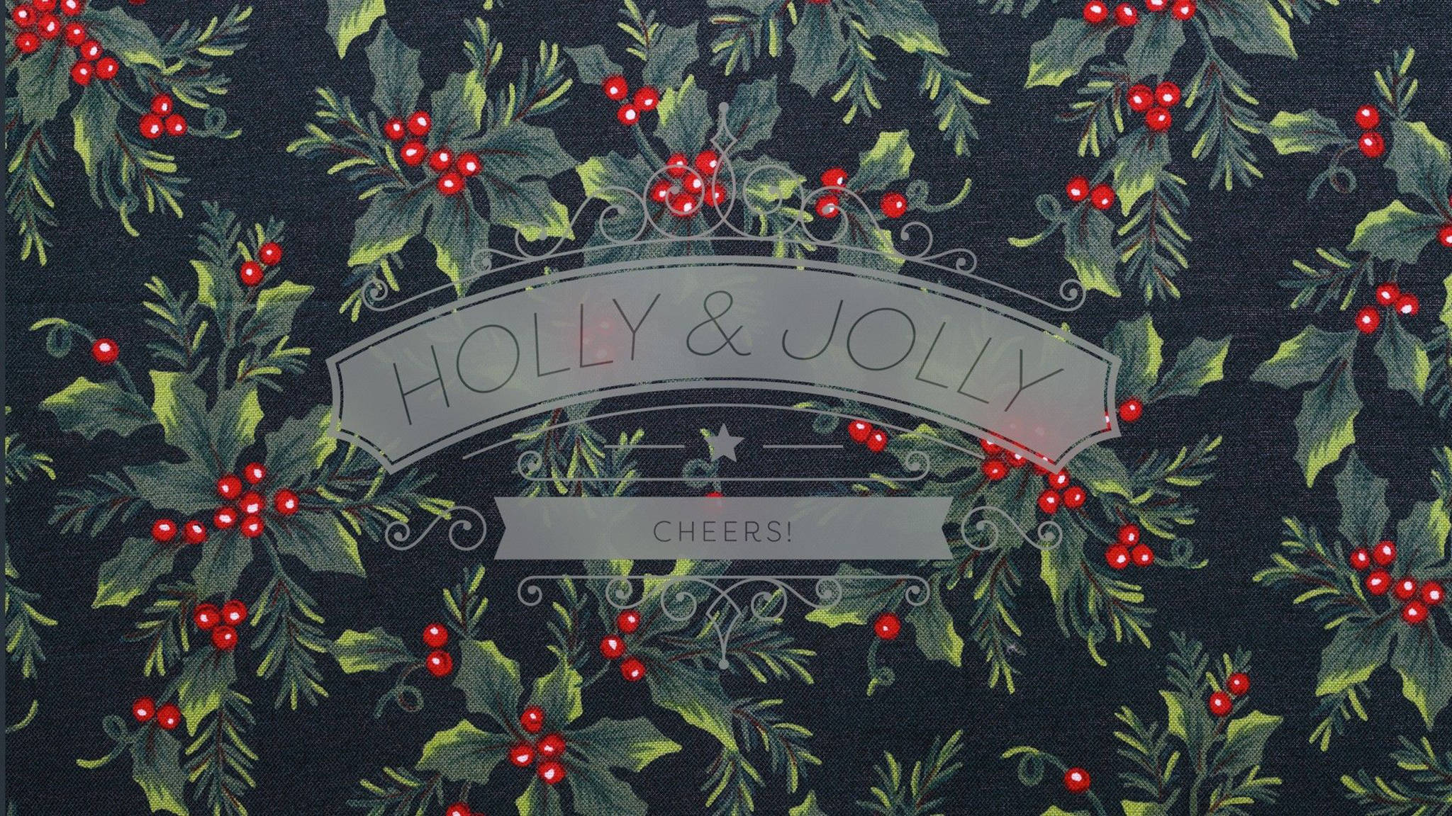 Picha ya Meza ya Krismasi ya Holly Jolly Picha ya Ukuta