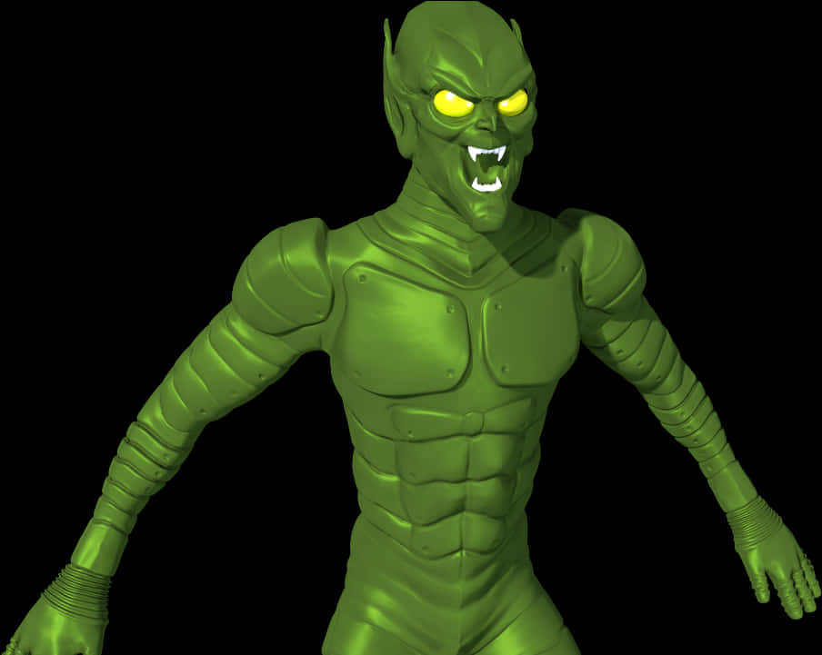 Picha ya Mfano wa Green Goblin3 D Picha ya Ukuta